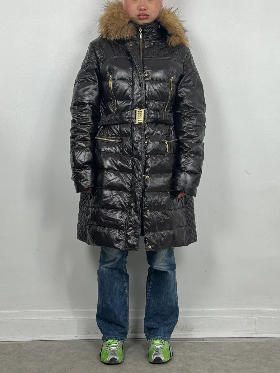 Vintage 2000s Vintage Dark Brown Puffer Long Jacket Size S / US 4 / IT 40 - 2 Thumbnail