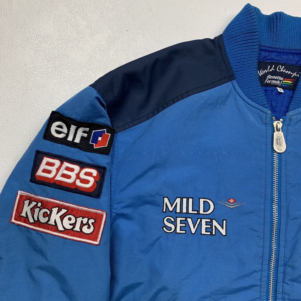 Benetton Vintage 90s benetton formula 1 racing team bomber jacket Size US M / EU 48-50 / 2 - 6 Thumbnail