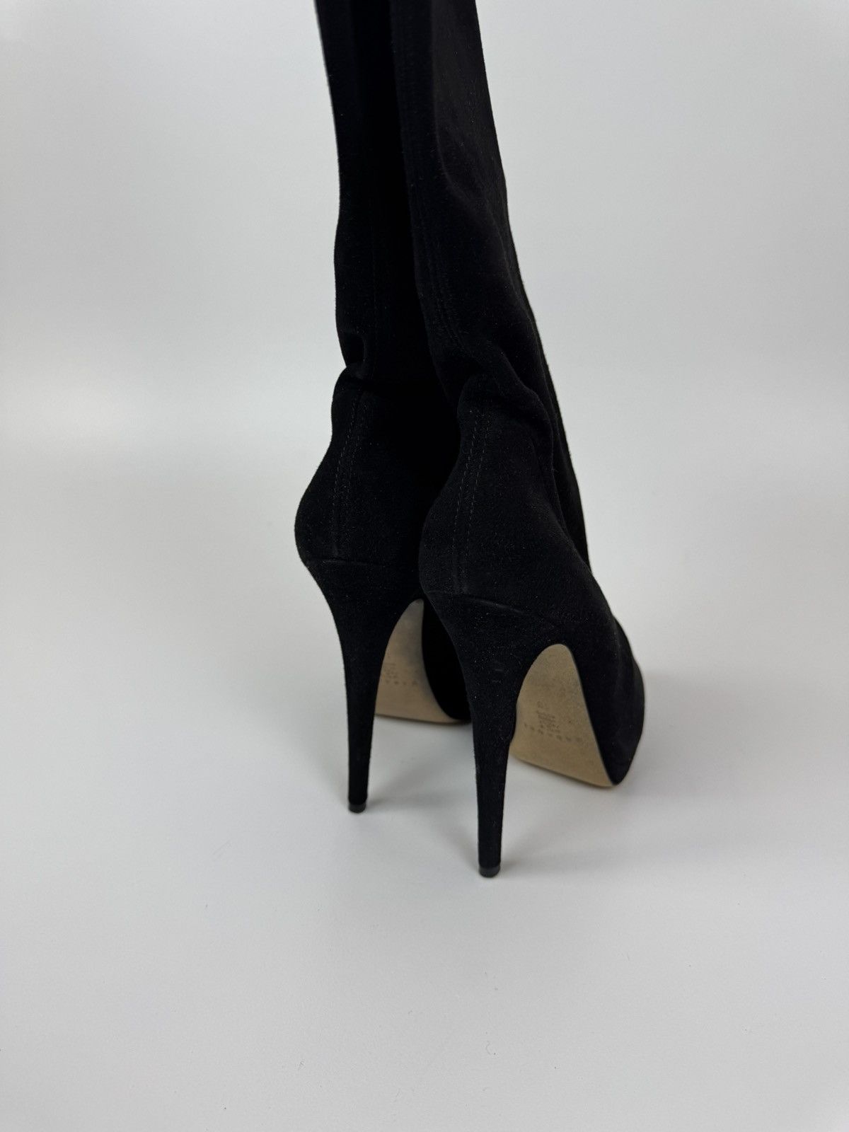 Casadei × Casedei CASADEI Suede Over The Knee Boots Stiletto Heels Avant Garde Size US 10 / IT 40 - 12 Thumbnail