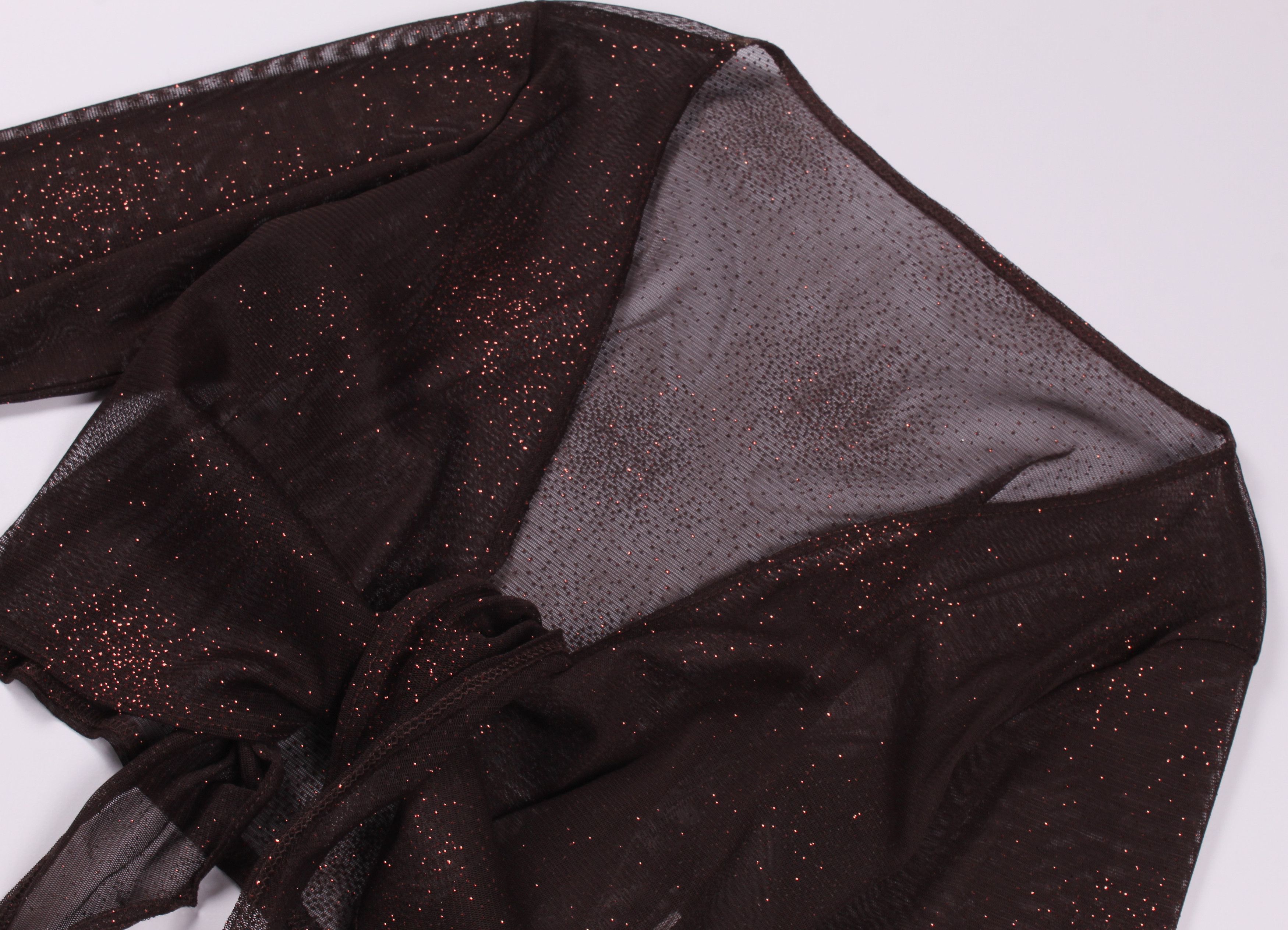 Vintage Vintage Y2K Mesh Sparkle Bolero Cropped Top Size ONE SIZE - 2 Thumbnail