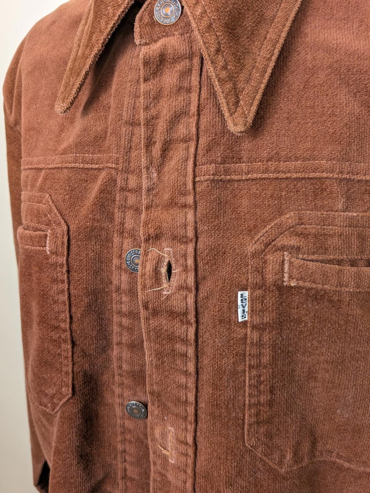 Levi's 1970s Levis rare corduroy white tab button up work shirt Size US L / EU 52-54 / 3 - 2 Thumbnail