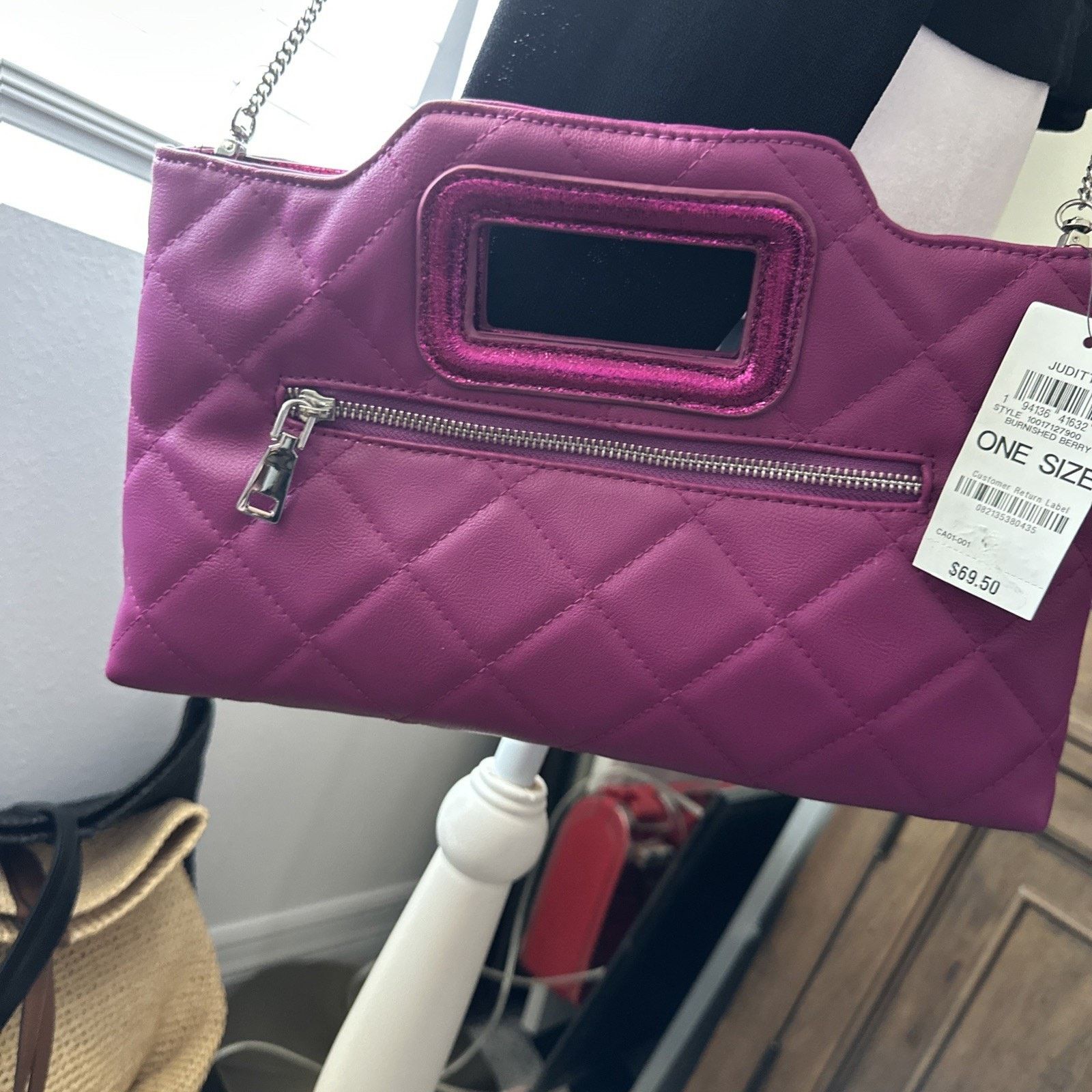 I.N.C INC Juditth Quilted faux-leather clutch shoulder NWT New $70 Size ONE SIZE - 5 Thumbnail