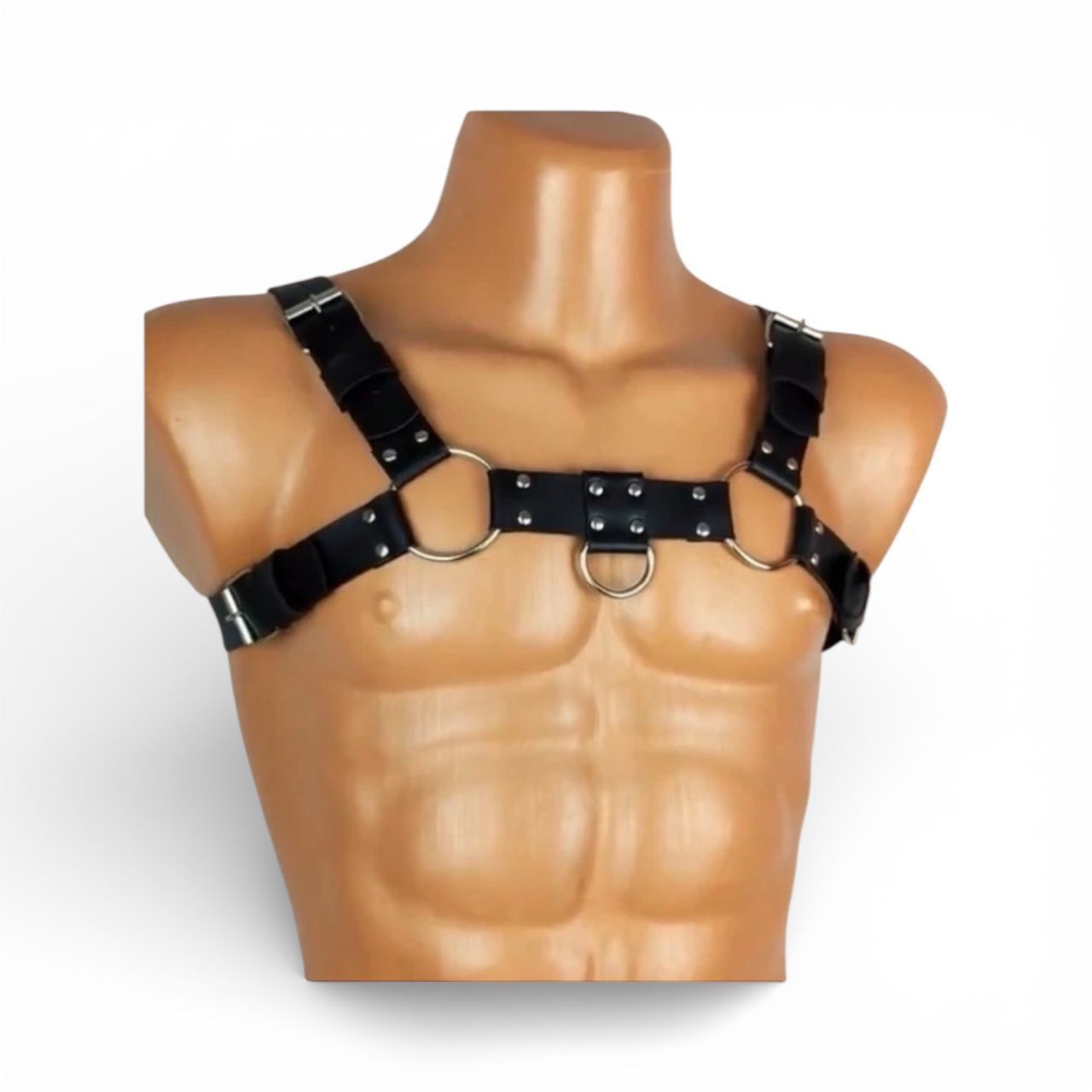 Other Customized BLACK Napa Leather Mens harness Made to Order Size 32 - 3 Thumbnail