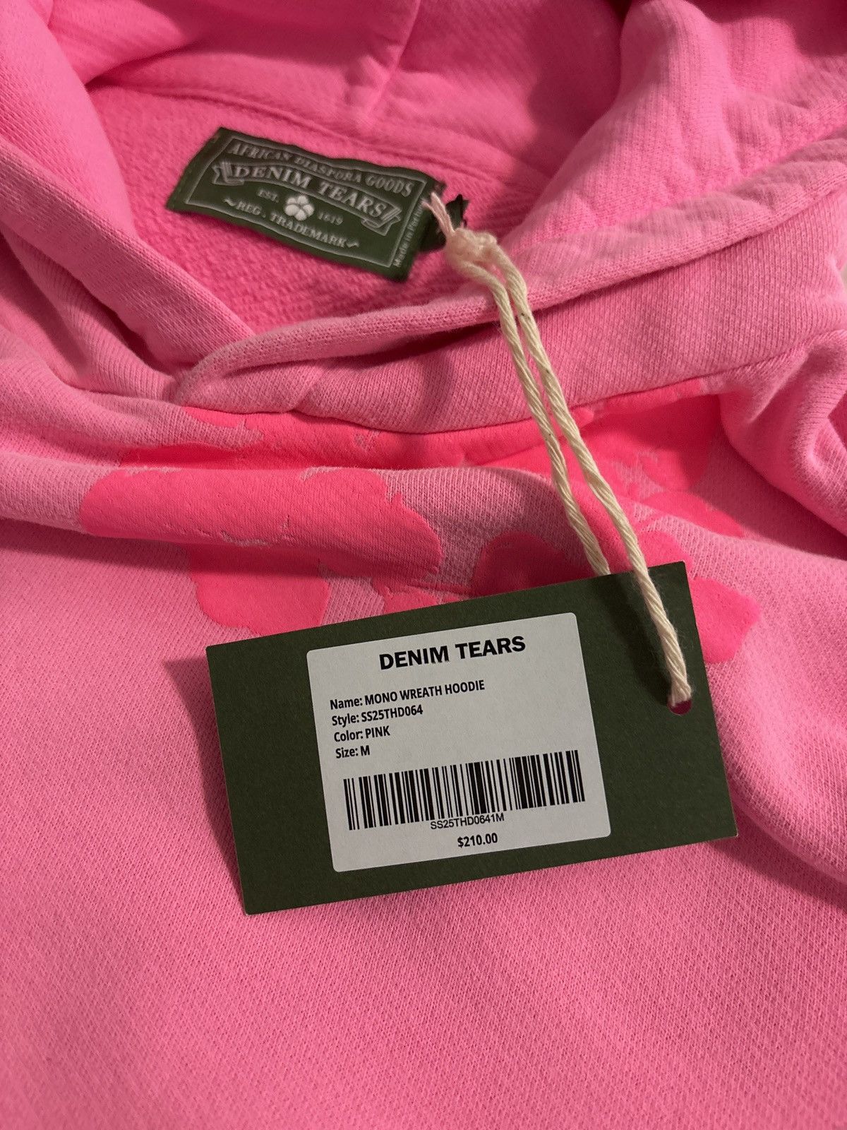 DENIM TEARS Denim Tears Pink Mono Wreath Hoodie Size US M / EU 48-50 / 2 - 4 Thumbnail