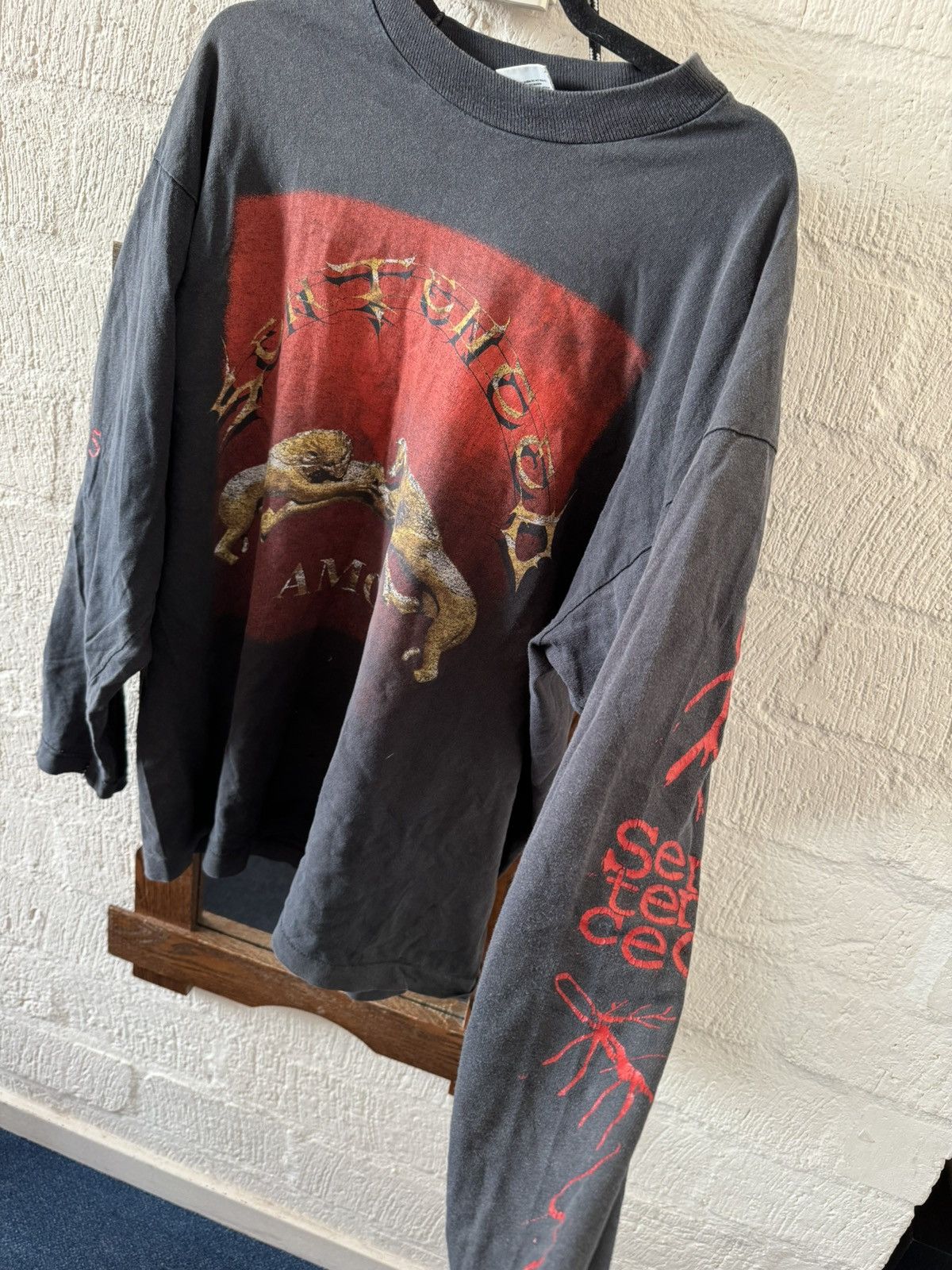 image of Vintage Sentenced Amok 1995 European Tour Longsleeve Opium in Black, Men's (Size XL)