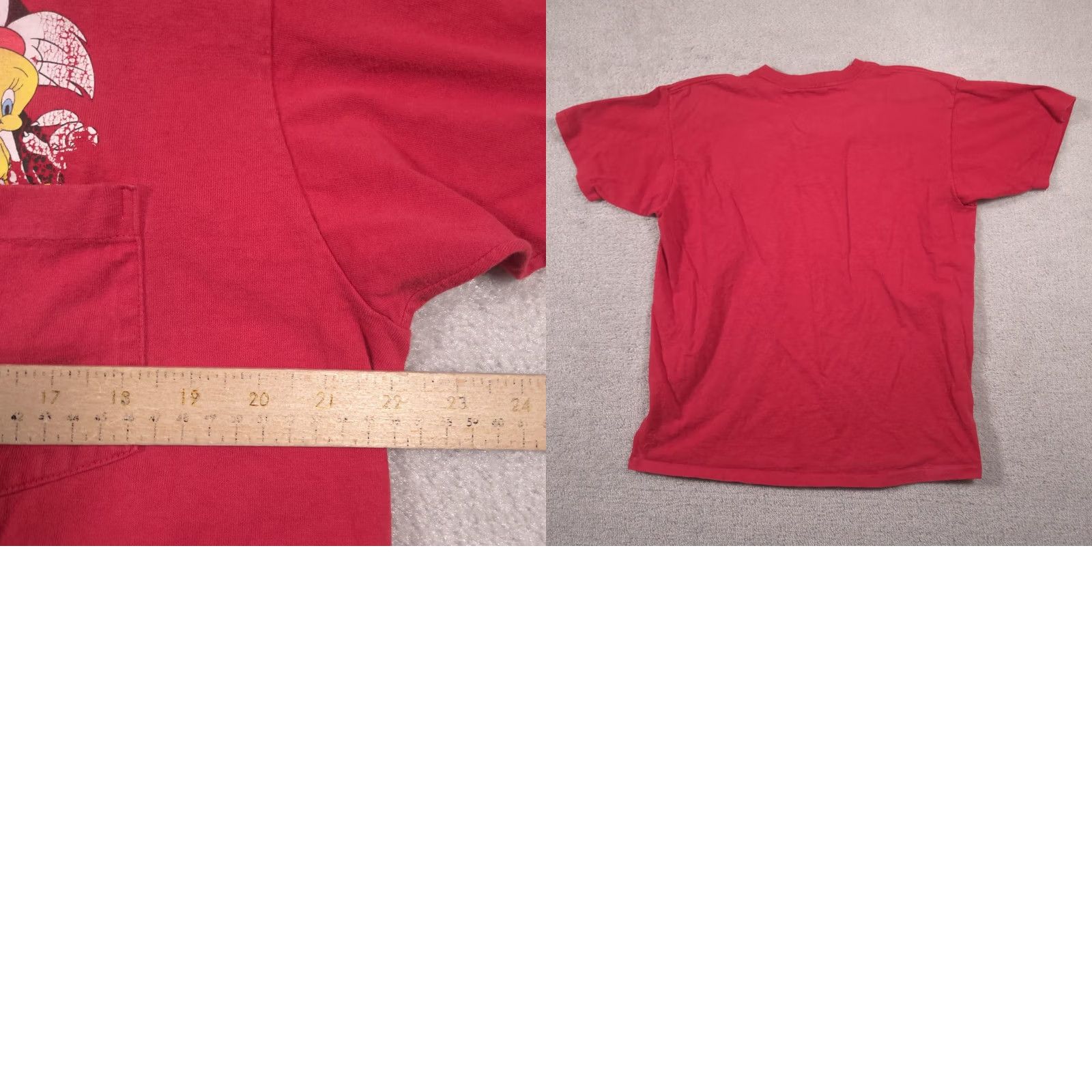 Delta Delta Looney Tunes Shirt Mens XL Red Tweety Sylvester Pocket Graphic Tee USA Size US XL / EU 56 / 4 - 9 Thumbnail
