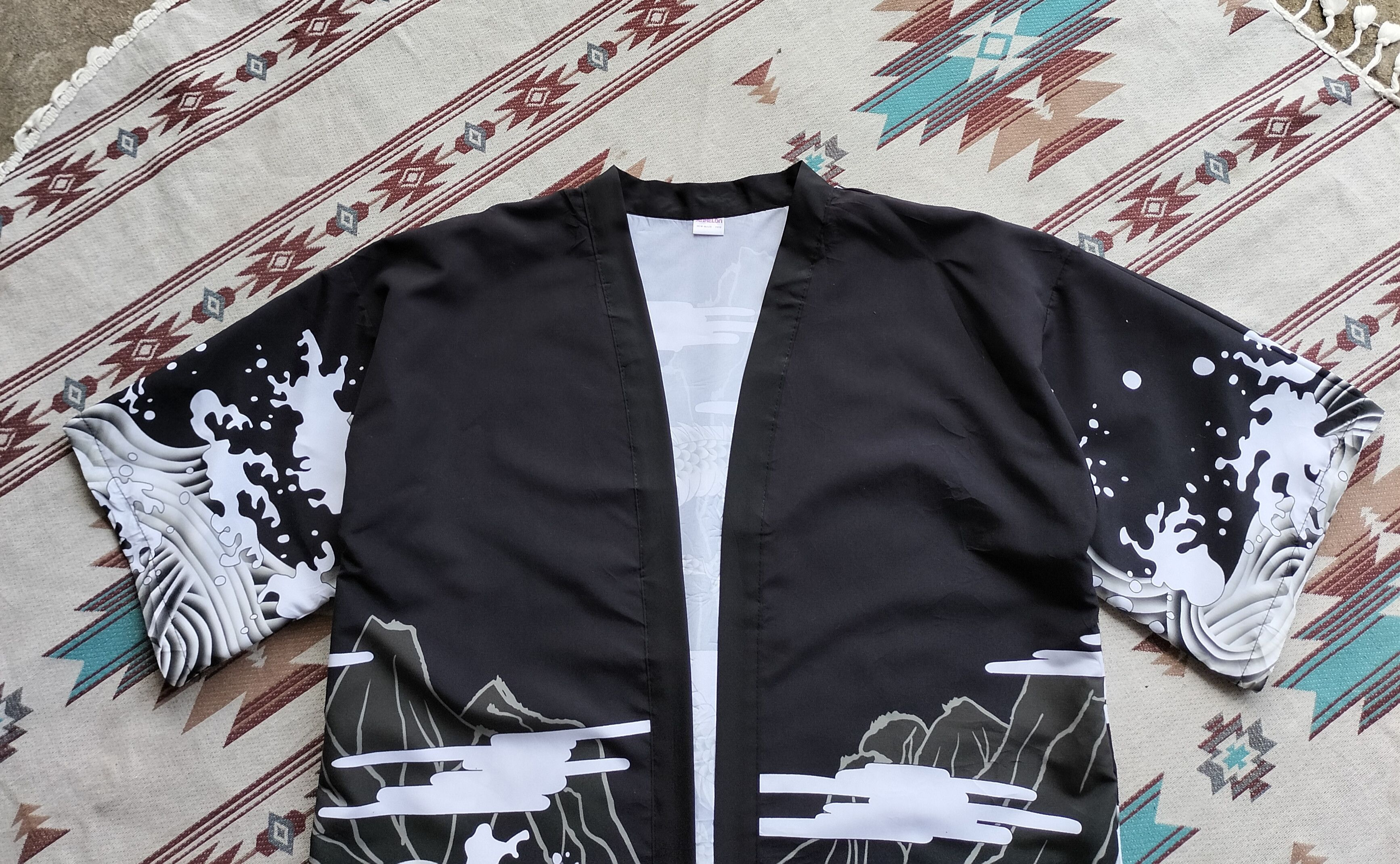 Sugar Cane japan kimono sukajan Anhelon dragon wave printed kimono Size US M / EU 48-50 / 2 - 3 Thumbnail