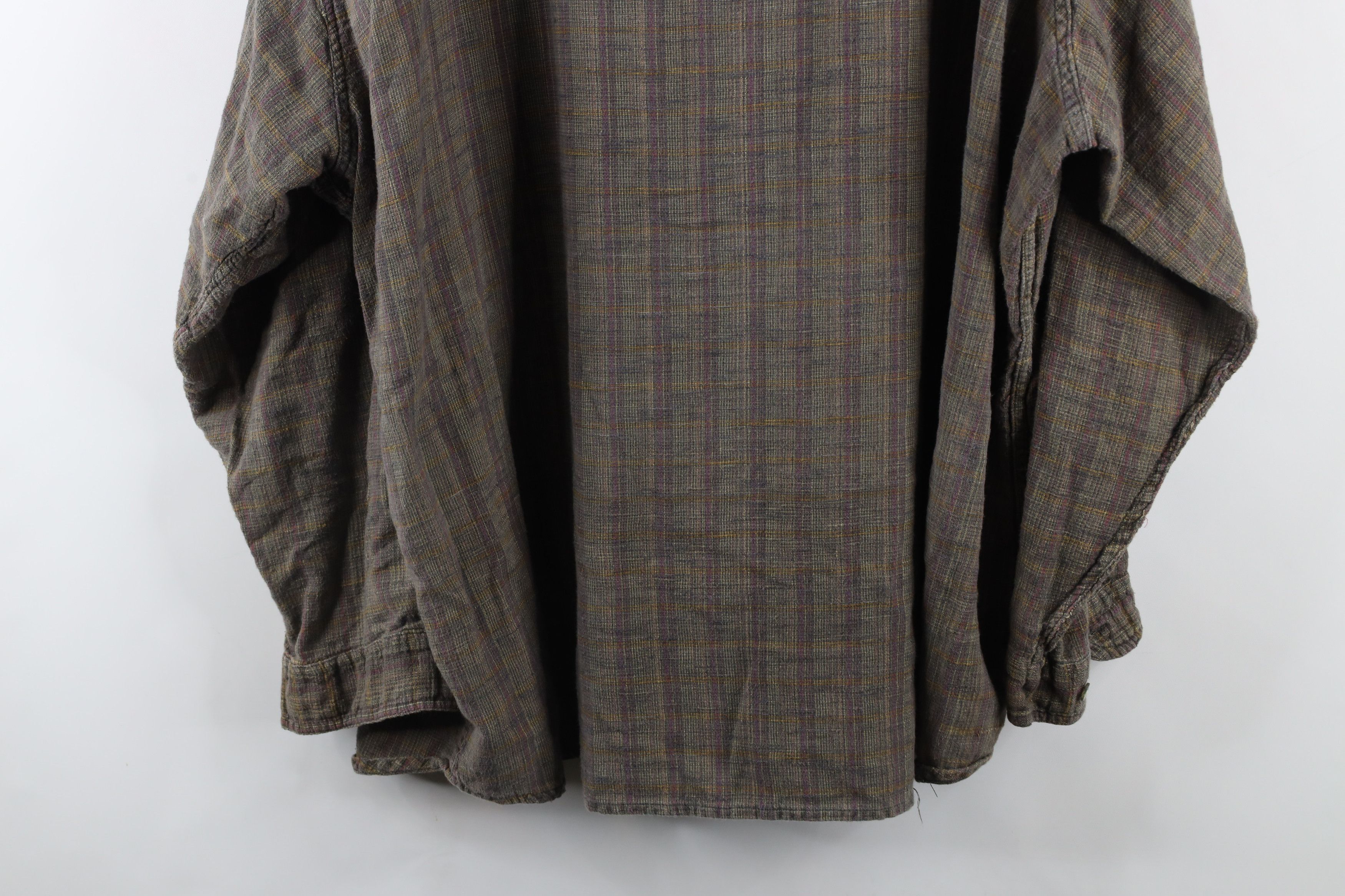 Vintage Vintage 90s Streetwear Madras Plaid Weave Button Down Shirt Size US XXL / EU 58 / 5 - 9 Thumbnail