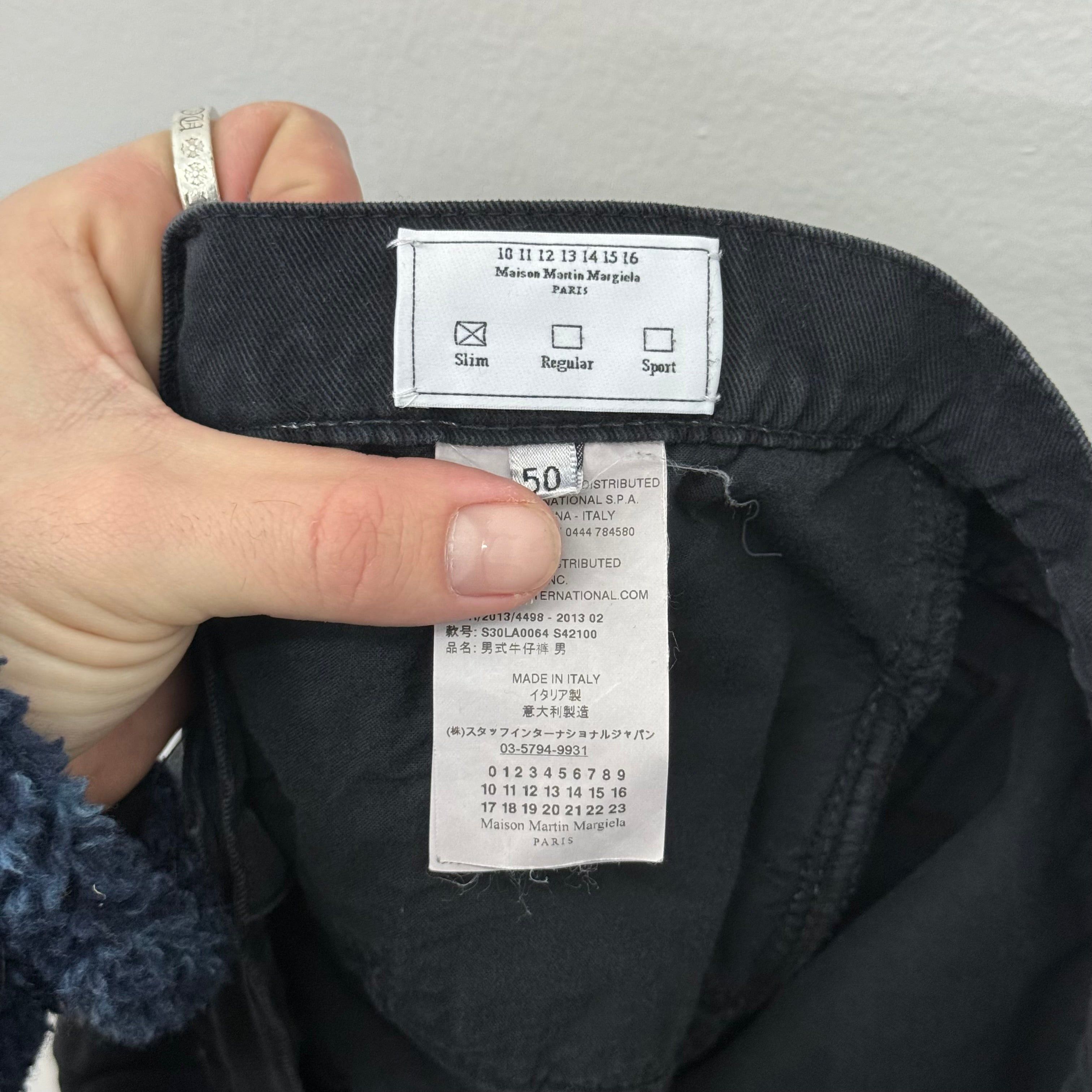 Maison Margiela Maison Margiela Black Denim Slim Jeans - Size 34 Size US 34 / EU 50 - 4 Thumbnail