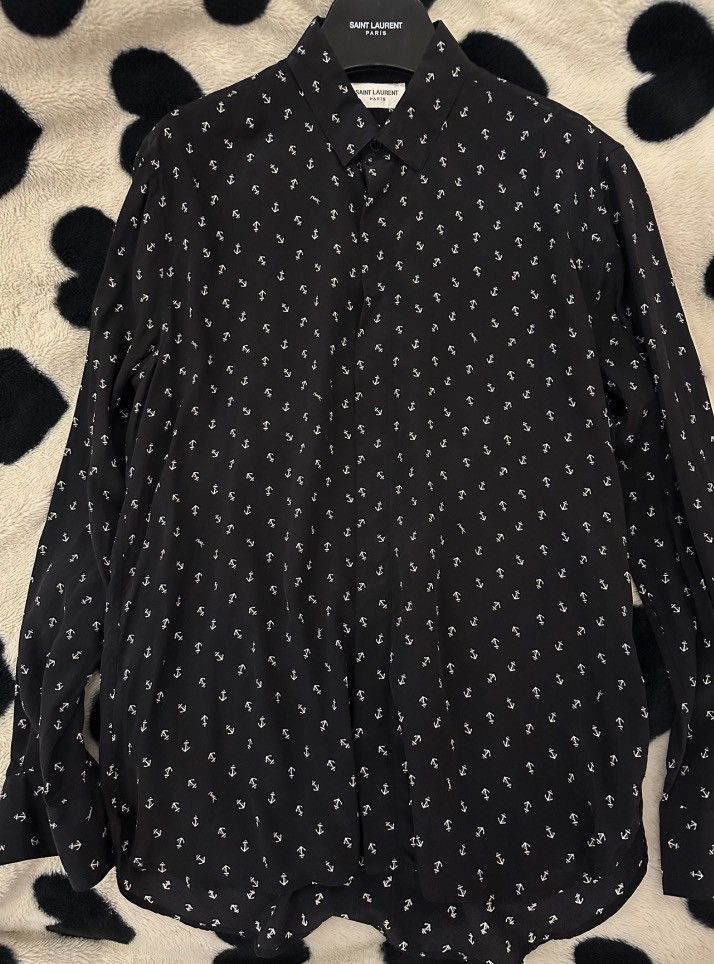 Saint Laurent Paris Saint laurent ysl Ship Riveting Symbol Shirt - DMC Size US M / EU 48-50 / 2 - 1 Thumbnail