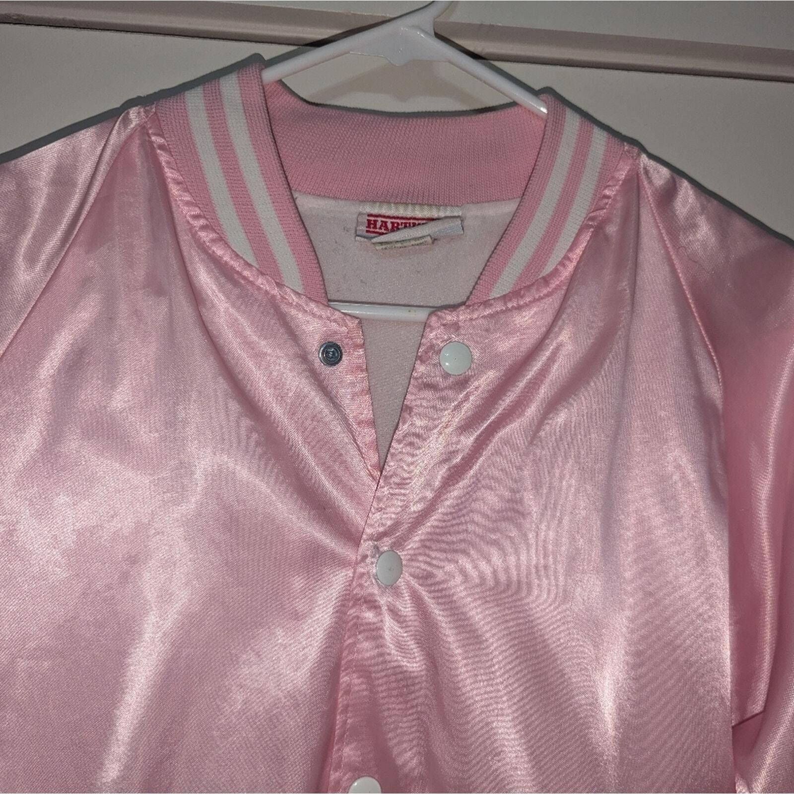 Designer Vintage Hartwell Pink Varsity Womens Jacket Windbreaker M Size M / US 6-8 / IT 42-44 - 5 Thumbnail