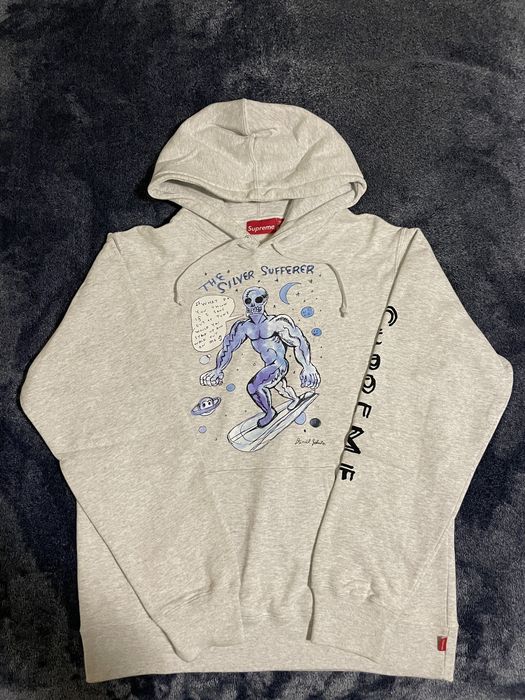 Supreme silver best sale surfer hoodie