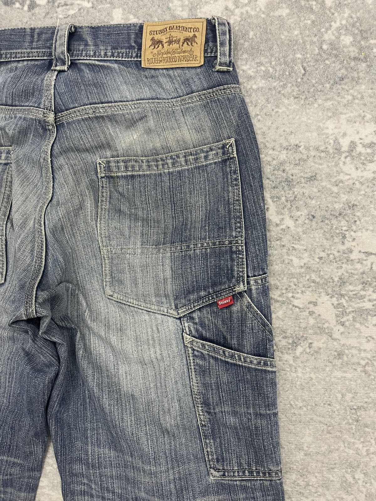 Stussy Vintage Stüssy Japan 'Rough & Rugged' Carpenter Denim Pants Size US 32 / EU 48 - 15 Thumbnail