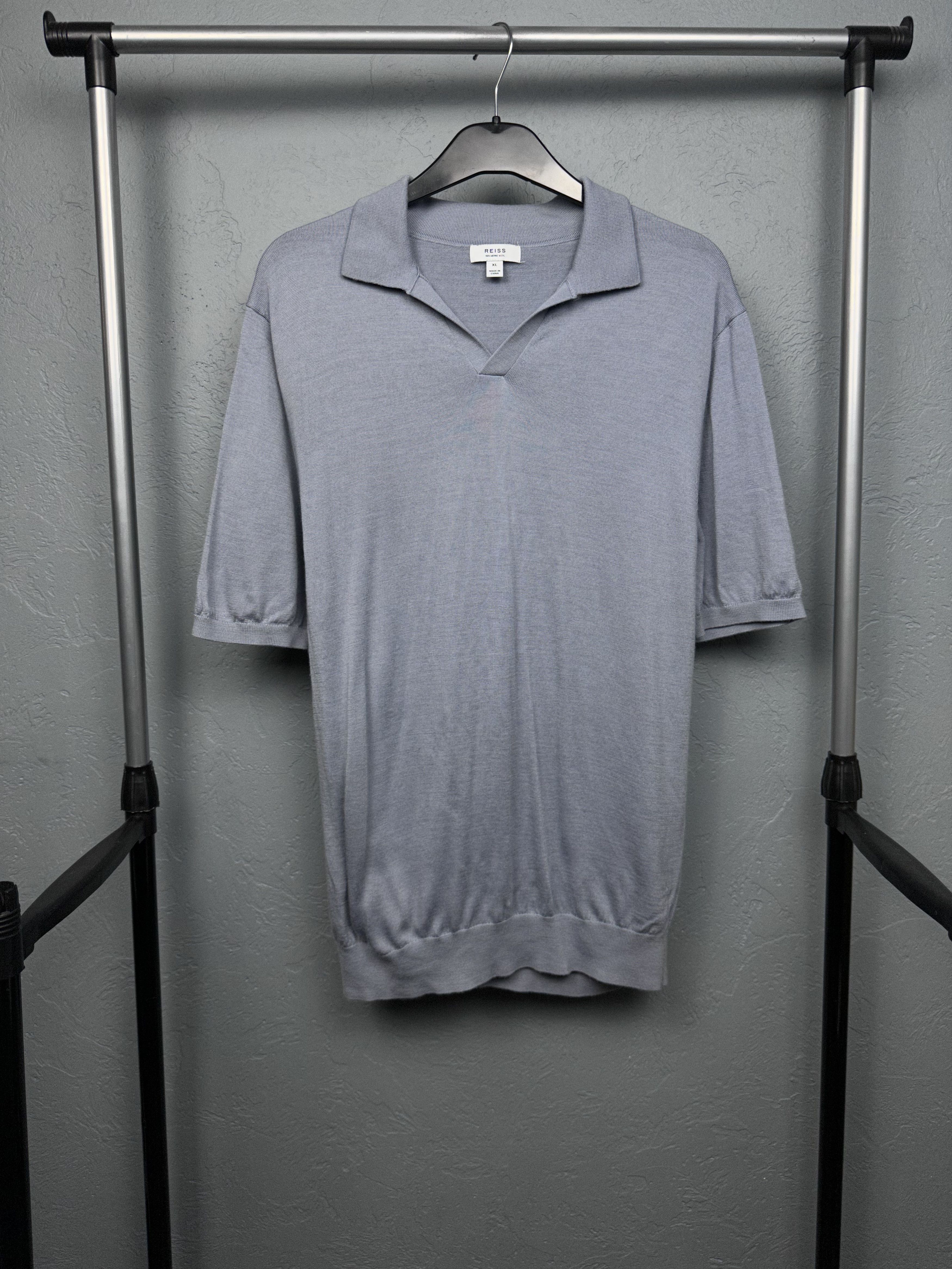 Reiss × Vintage Reiss Mens 100% Merino Wool Polo Shirt Size US XL / EU 56 / 4 - 1 Thumbnail