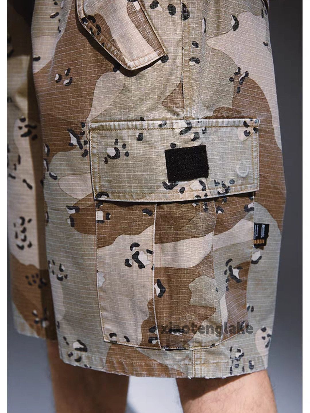 Vintage zx supreme offwhite Stussy style loose camo cargo shorts Size US 28 / EU 44 - 5 Thumbnail