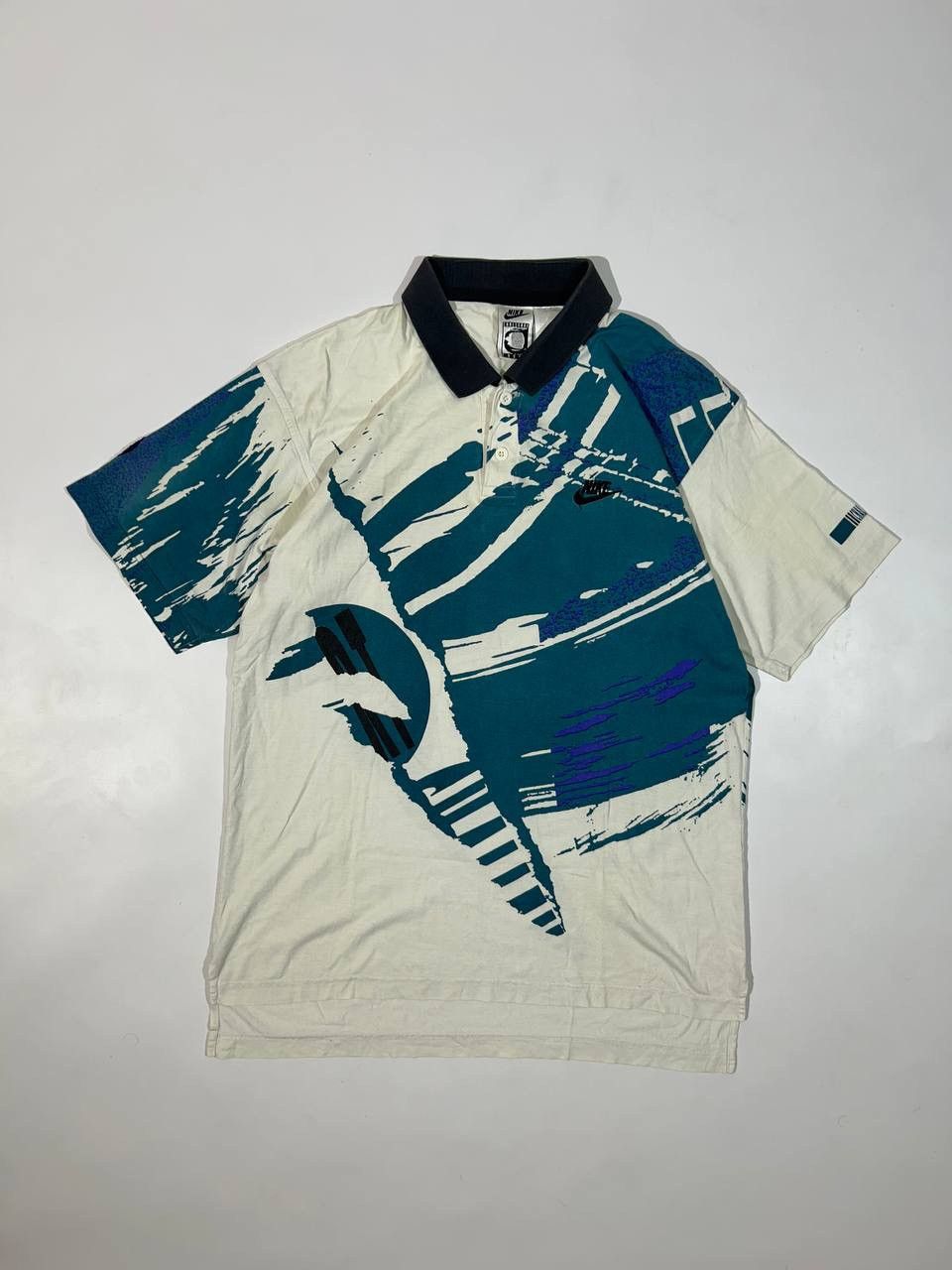 Nike × Vintage Vintage Nike Challenge Court Agassi Retro 90's Tennis Polo Size US M / EU 48-50 / 2 - 2 Thumbnail