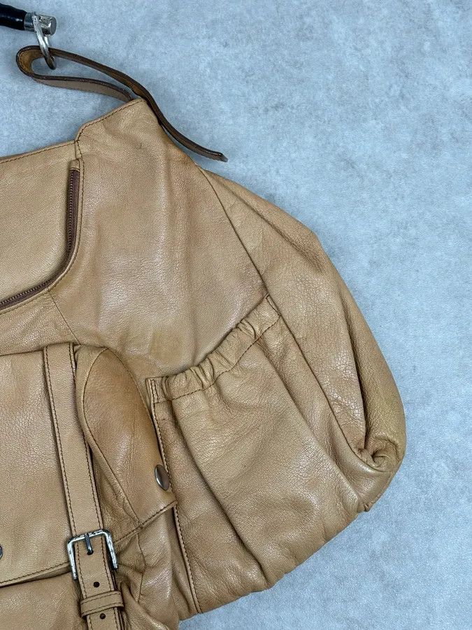 Yves Saint Laurent 2000s Yves Saint Laurent Tan Horn Muse Hobo Leather Bag Size ONE SIZE - 5 Thumbnail