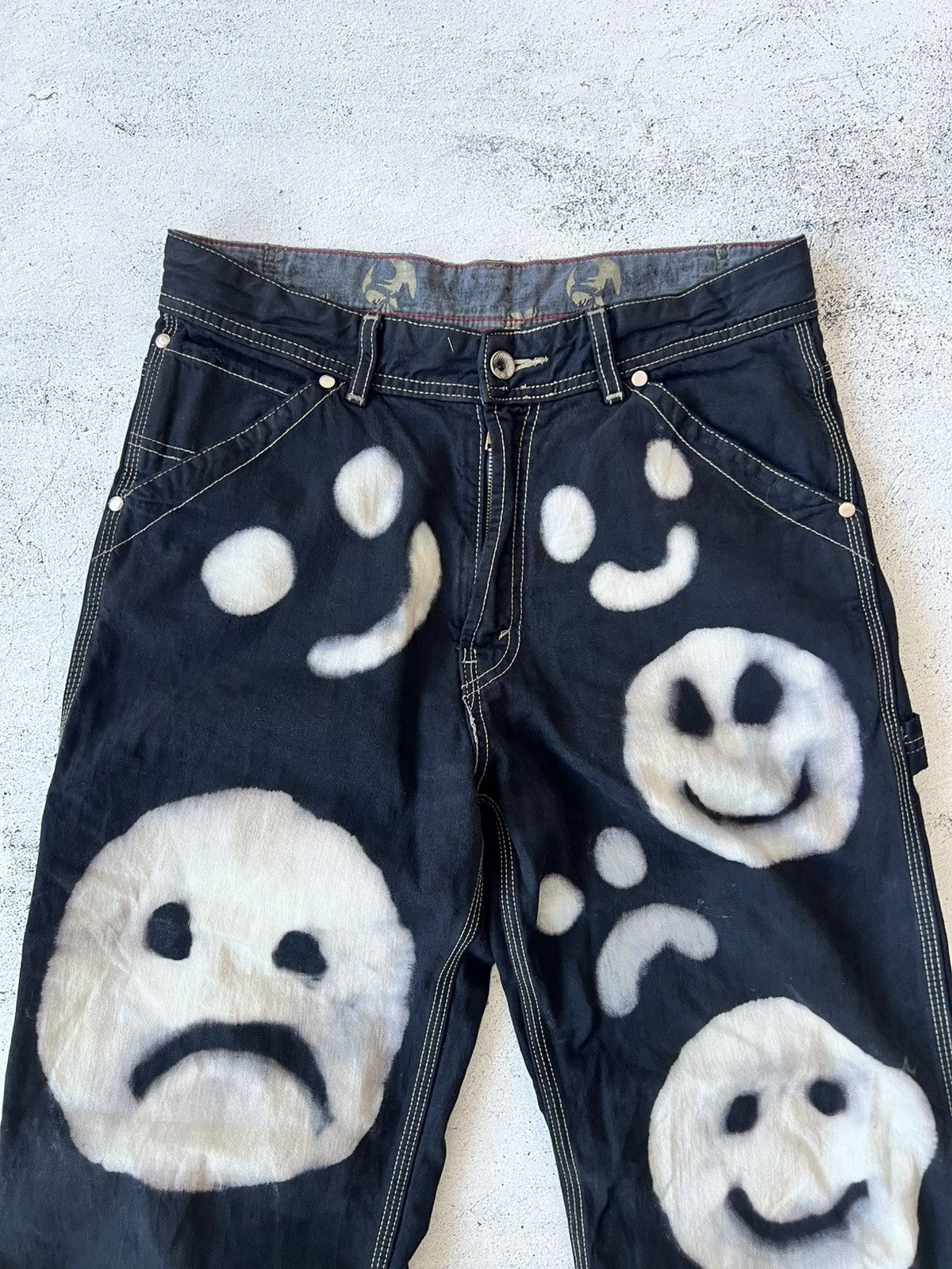 Levi's 🩸RARE🩸Levis Vintage Custom Smile Travis Scott Style Pants Size US 30 / EU 46 - 6 Thumbnail