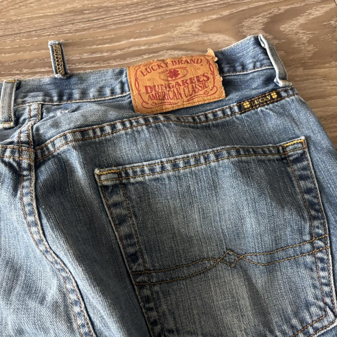 Japanese Brand Crazy Vintage Y2K/2000s Baggy Dark Wash Grunge Distressed Skater Denim Jeans! Size US 34 / EU 50 - 7 Thumbnail
