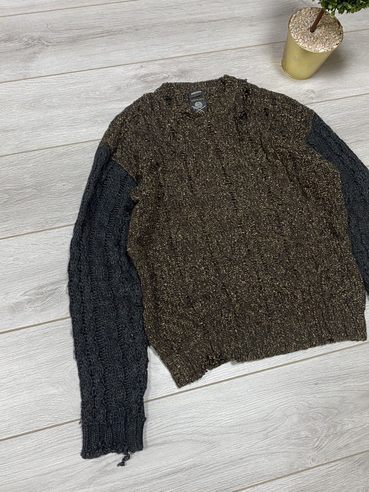 Diesel Diesel distressed vintage knitted designer sweater Size US L / EU 52-54 / 3 - 5 Thumbnail