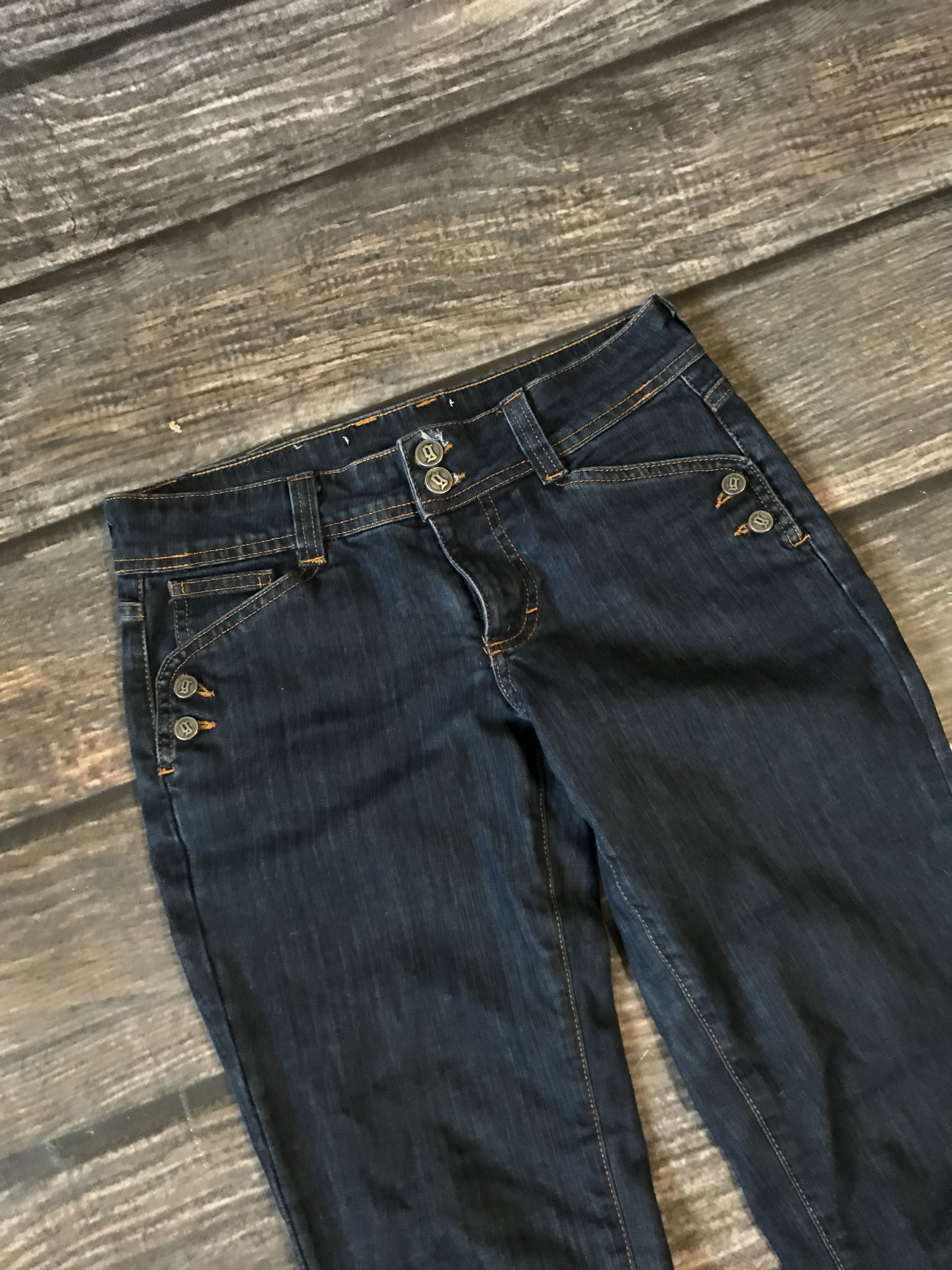 John Galliano 2005 John Galliano Double Button Avant Garde Denim Pants Size 26" / US 2 / IT 38 - 4 Thumbnail