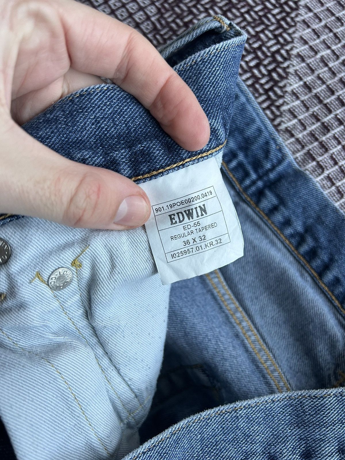 Edwin Vintage Edwin Regular Tapered Japanese Denim Faded Size 36 Size US 36 / EU 52 - 12 Thumbnail