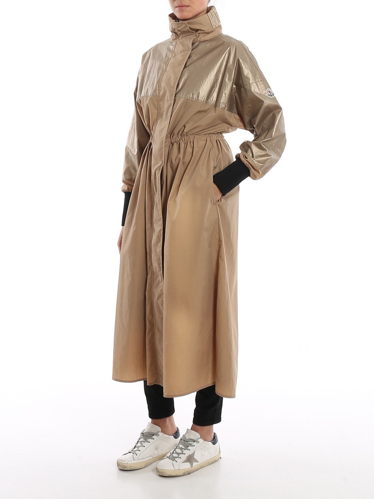 Moncler Bronze Giubbotto Brown Polyamide Long Coat
