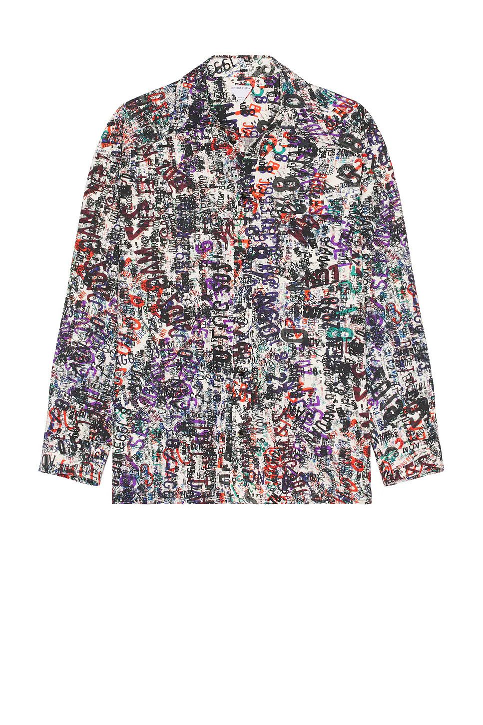 Bottega Veneta o1bcso1str0526 Cotton Wool Memory Print Shirt in Multicolor Size US M / EU 48-50 / 2 - 1 Thumbnail