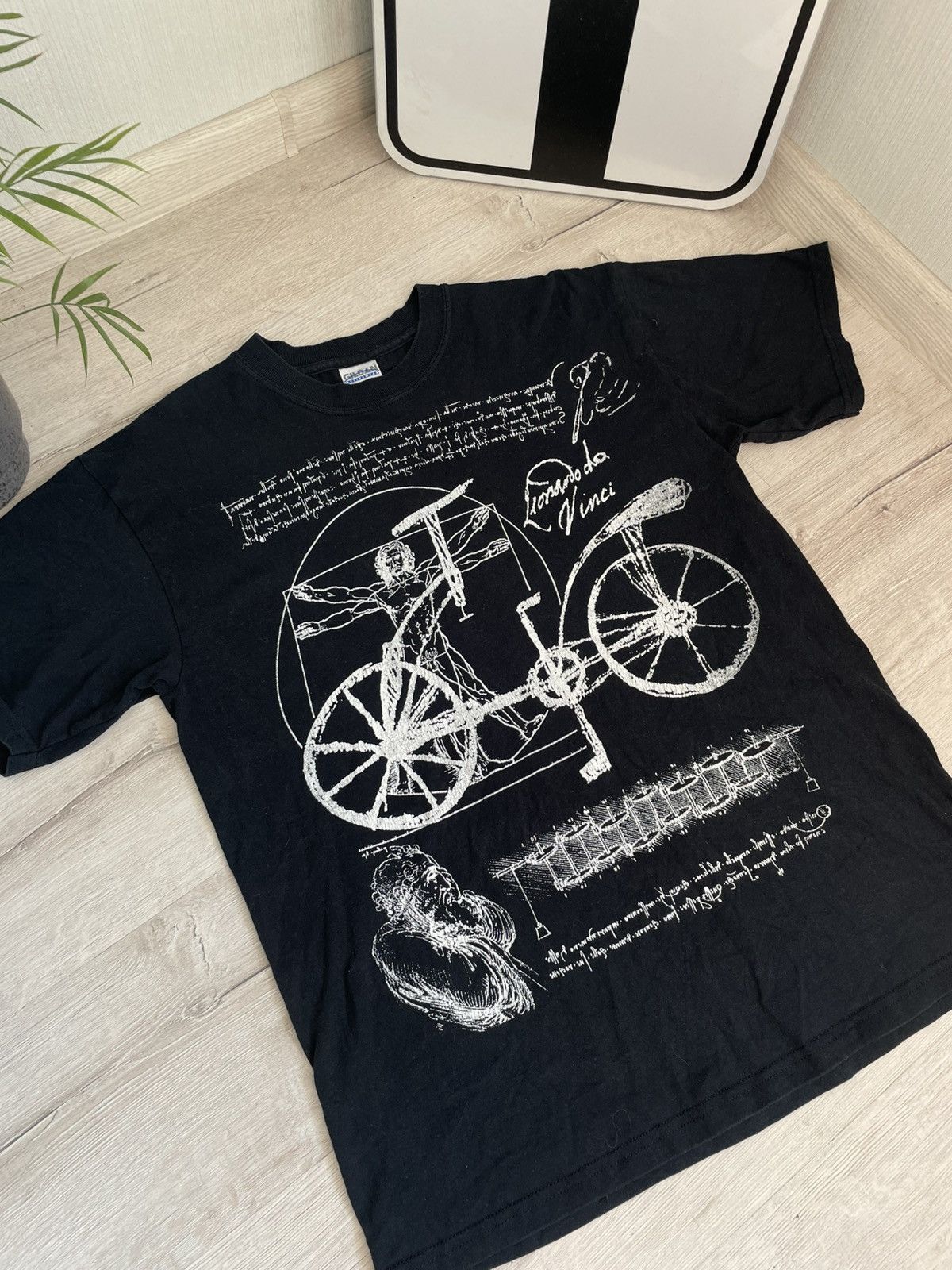 Designer Vintage Leonardo Da Vinci Bicycle Tee Museum Anatomy Y2k Size US M / EU 48-50 / 2 - 5 Thumbnail