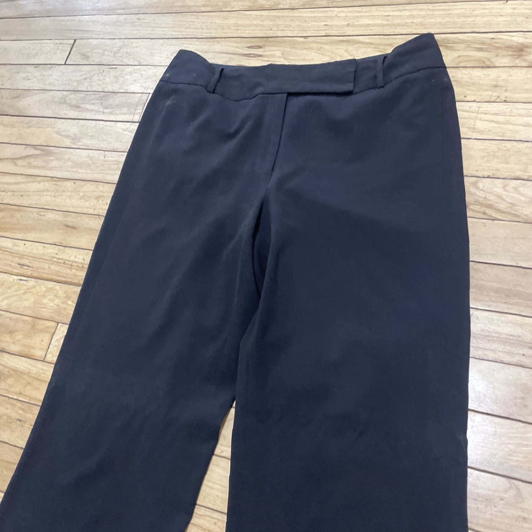 Vintage Tahari Women's Pants Black Straight Leg Wool Polyester 12 Dress Pants Office Workwear Casual Size 34" / US 12 / IT 48 - 5 Thumbnail