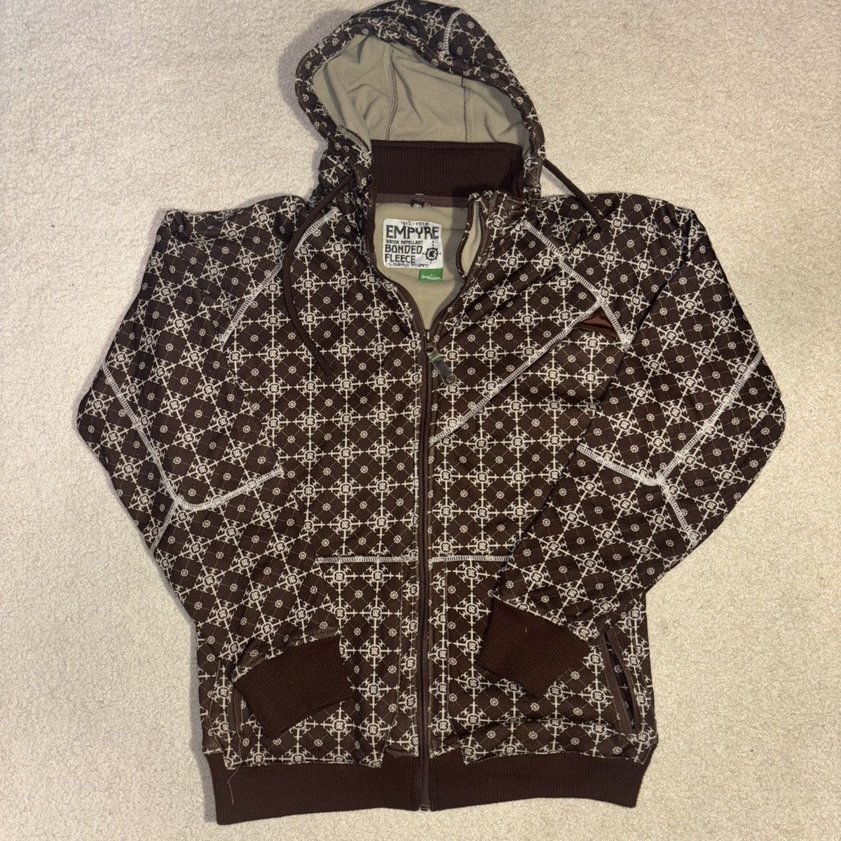 Designer × Empyre Empyre Brown Zip Up Hoodie Size Medium Zipper Pockets Size US M / EU 48-50 / 2 - 1 Thumbnail
