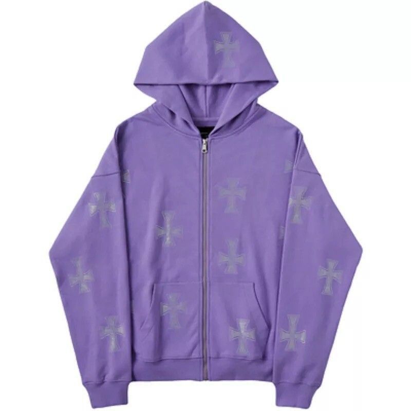 Purple Rhinestone Hoodie | Grailed