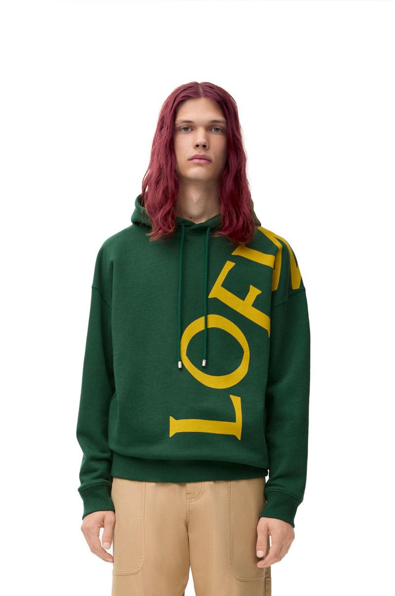 Loewe o1in1g0426 Relaxed Fit Hoodie in Dark Green Size US M / EU 48-50 / 2 - 3 Thumbnail