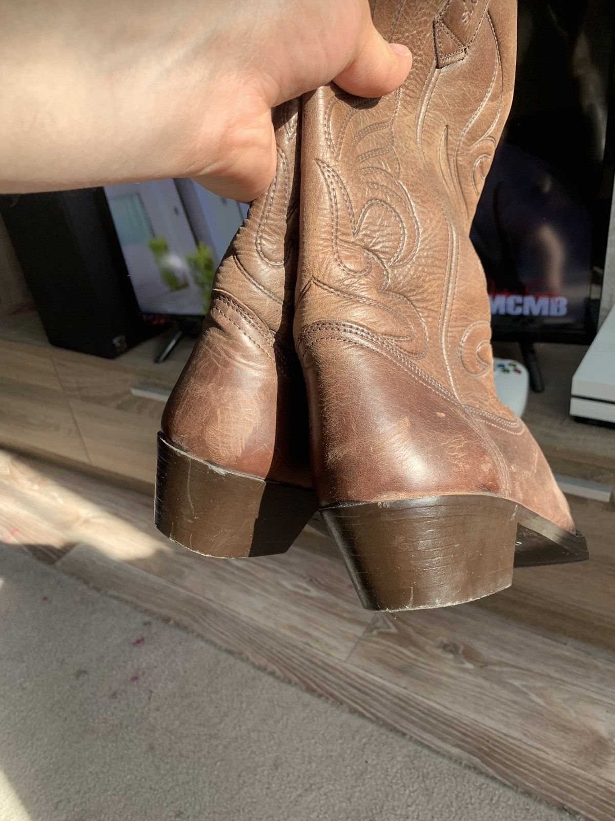 Sancho Boots Vintage Kentucky's Western Cowboy Leather Boots Size US 7.5 / EU 40-41 - 6 Thumbnail