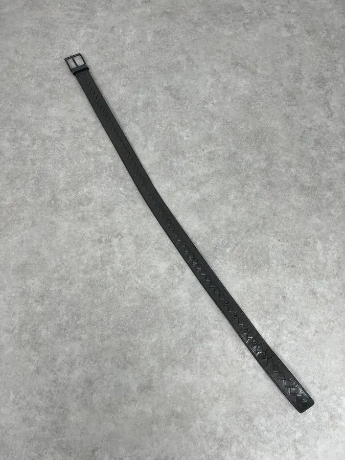 Bottega Veneta Bottega Veneta Black Woven Leather Belt Size ONE SIZE - 4 Thumbnail