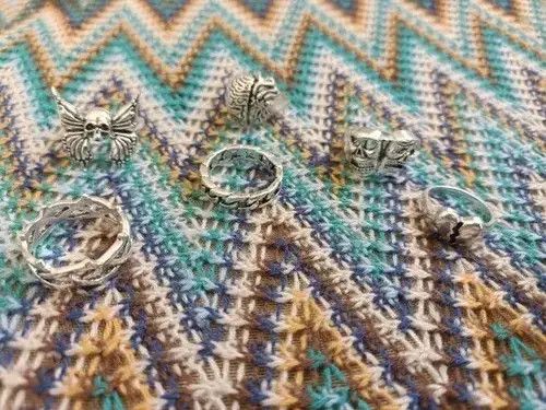 Homemade × Jewelry × Ring Of Fire Brain Theme Set Ring -6 pieces/ Lot Size ONE SIZE - 4 Thumbnail