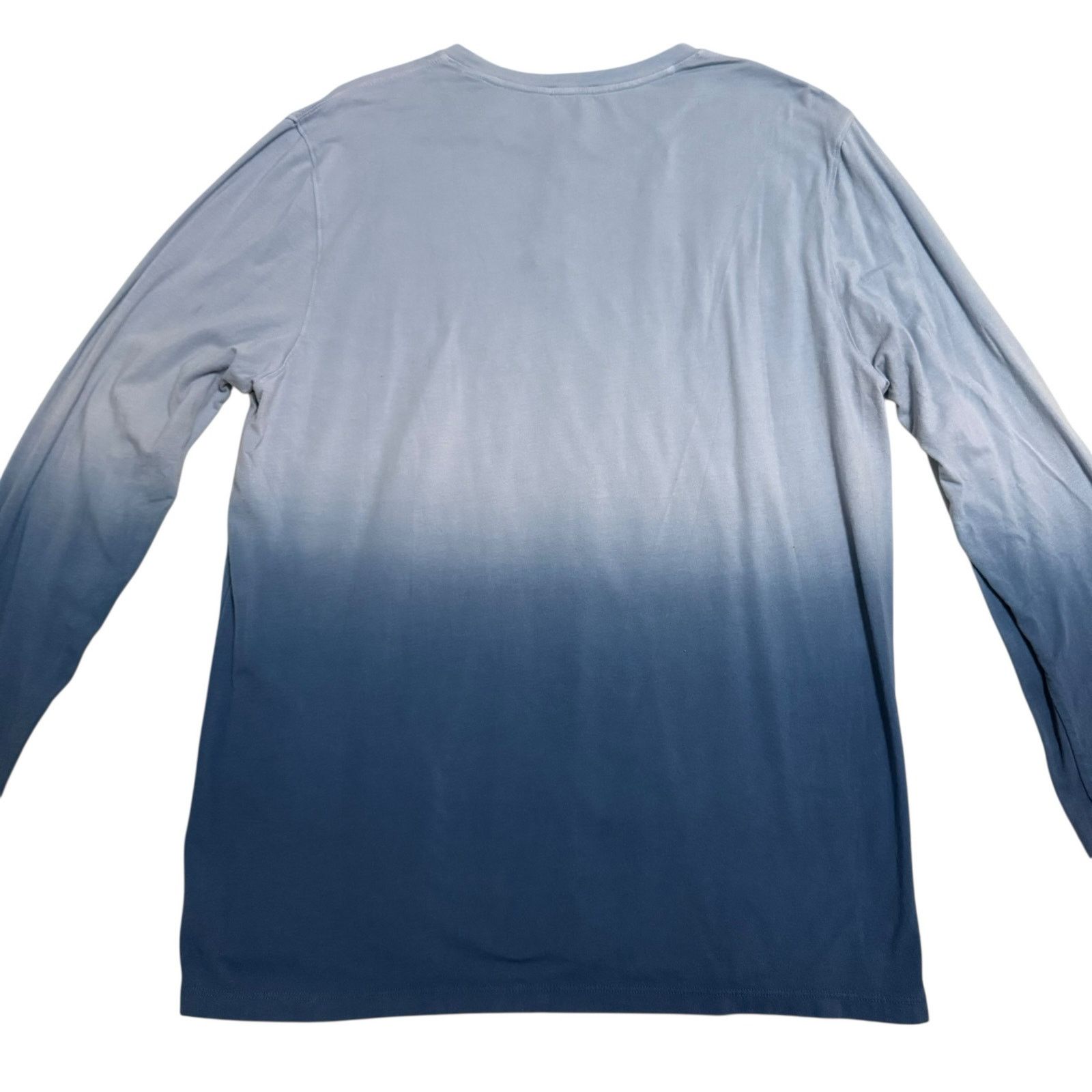 PATRICK ASSARAF Patrick Assaraf Stretch Pima Cotton Henley Ombre Blue Large Size US L / EU 52-54 / 3 - 7 Thumbnail