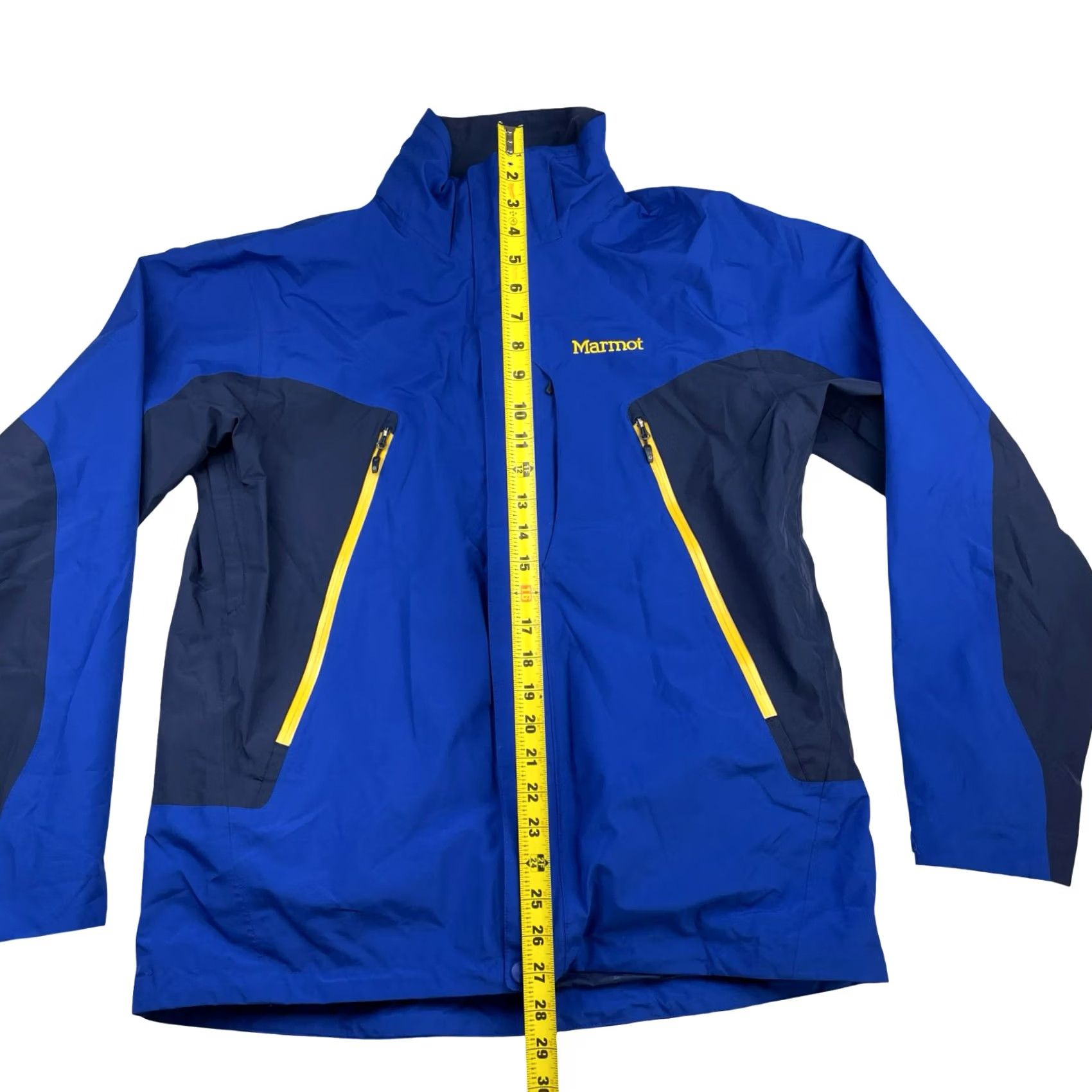 Marmot Marmot Men’s Gore-Tex Full Zip Rain Jacket Blue • Medium Jacket Mens Regular Size M Size US M / EU 48-50 / 2 - 6 Thumbnail