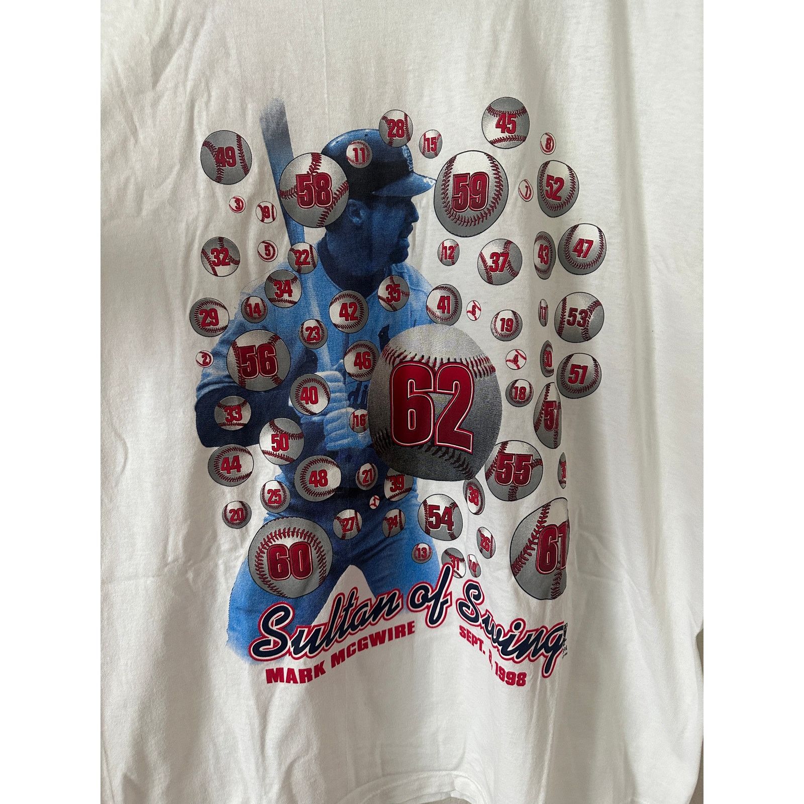 MLB × Starter × Vintage Vintage 1998 Starter Mark McGwire Home Run T-Shirt - Large Size US L / EU 52-54 / 3 - 2 Thumbnail