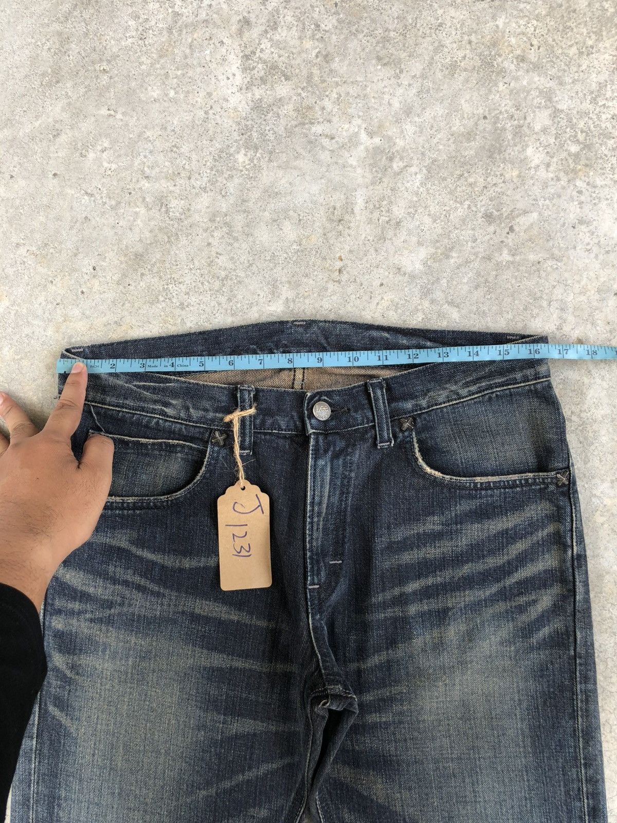 If Six Was Nine Japanese Lee Flared Jeans Distressed Denim Size US 32 / EU 48 - 20 Thumbnail