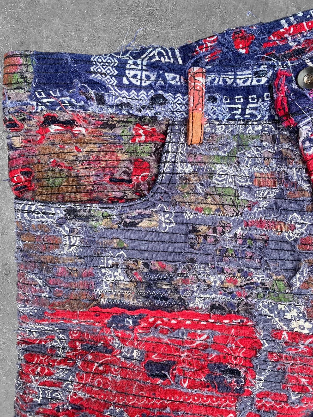 Japanese Brand × Vintage 1 of 1 custom Boro jeans Size US 33 - 4 Thumbnail