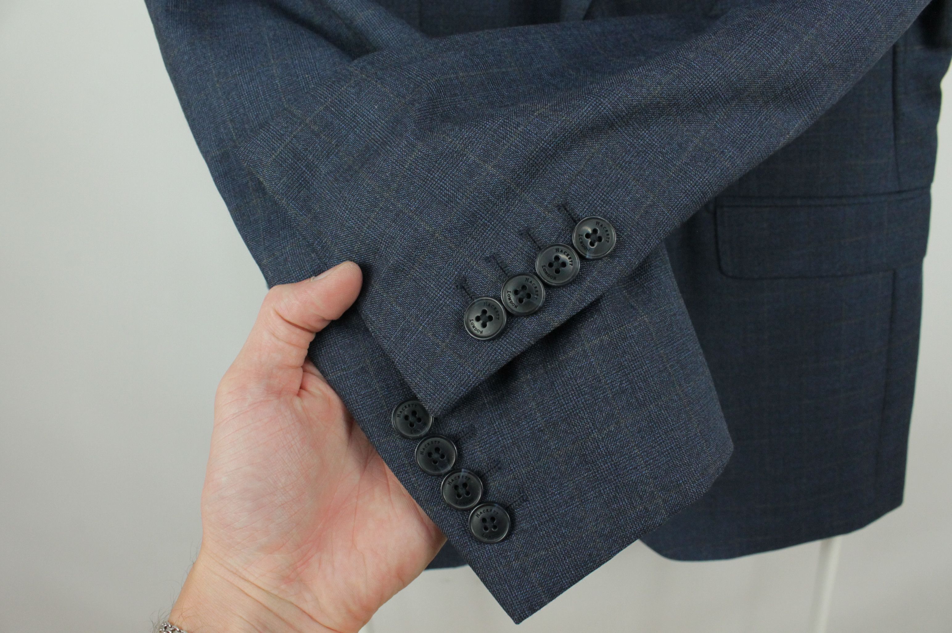 Hackett Hackett London 130S Fancy Checkered Blazer Jacket Men's Size US L / EU 52-54 / 3 - 3 Thumbnail