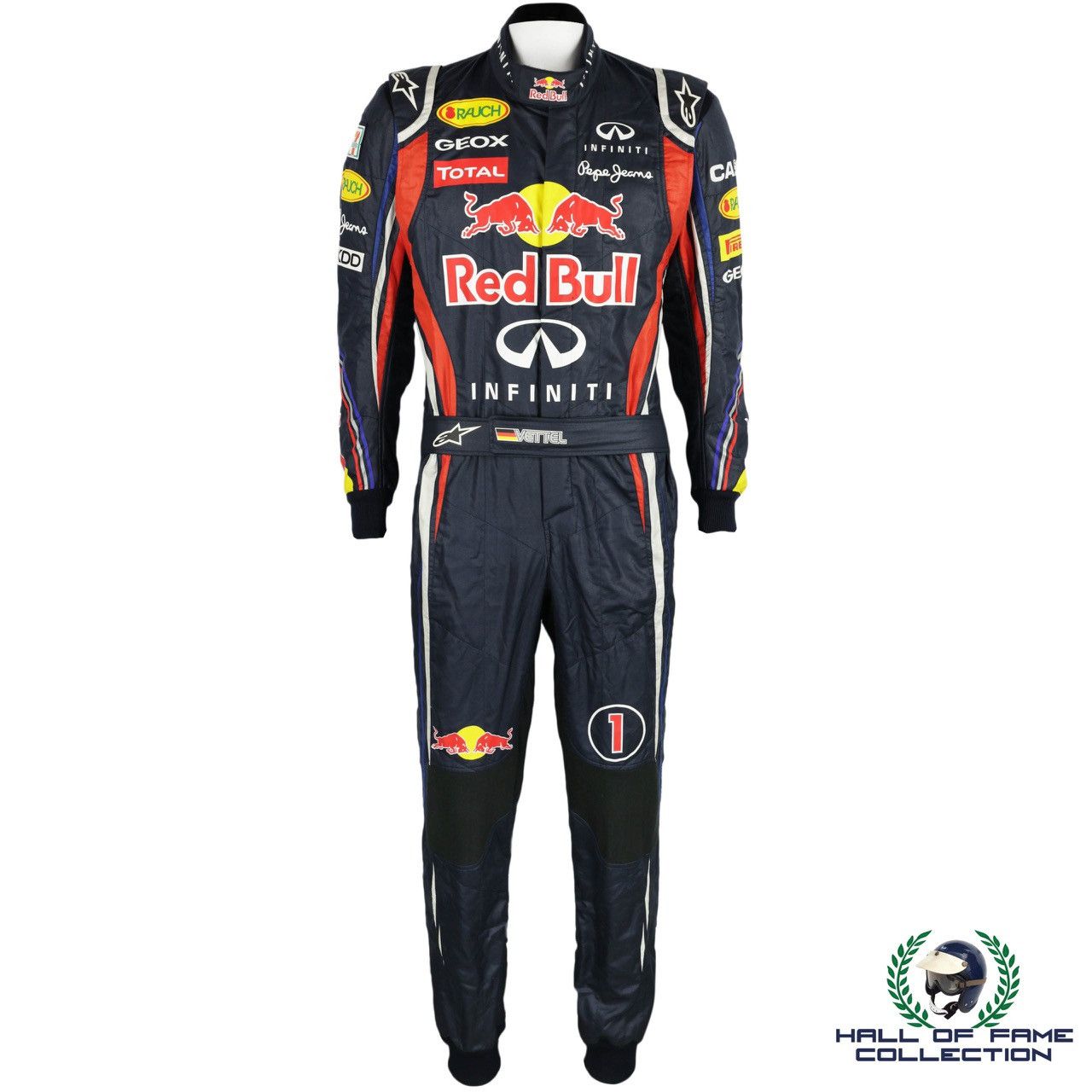 Formula 1 🔥HALL OF FAME LEGENDARY F1 2013 SEBASTIAN VETTEL SIGNED SUIT Size US 34 / EU 50 - 3 Thumbnail