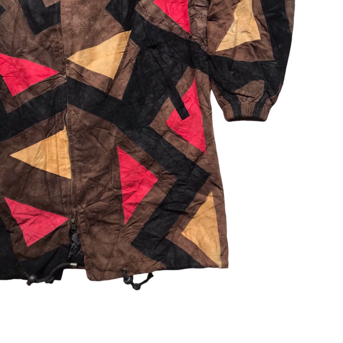 Genuine Leather × If Six Was Nine × Japanese Brand VINTAGE JALECO PATCHWORK GENUINE LEATHER LONG JACKET Size US M / EU 48-50 / 2 - 5 Thumbnail
