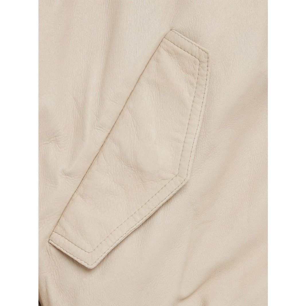 Rick Owens RICK OWENS Secchia Reversible Beige Gray Leather Bomber Jack Size US M / EU 48-50 / 2 - 2 Thumbnail