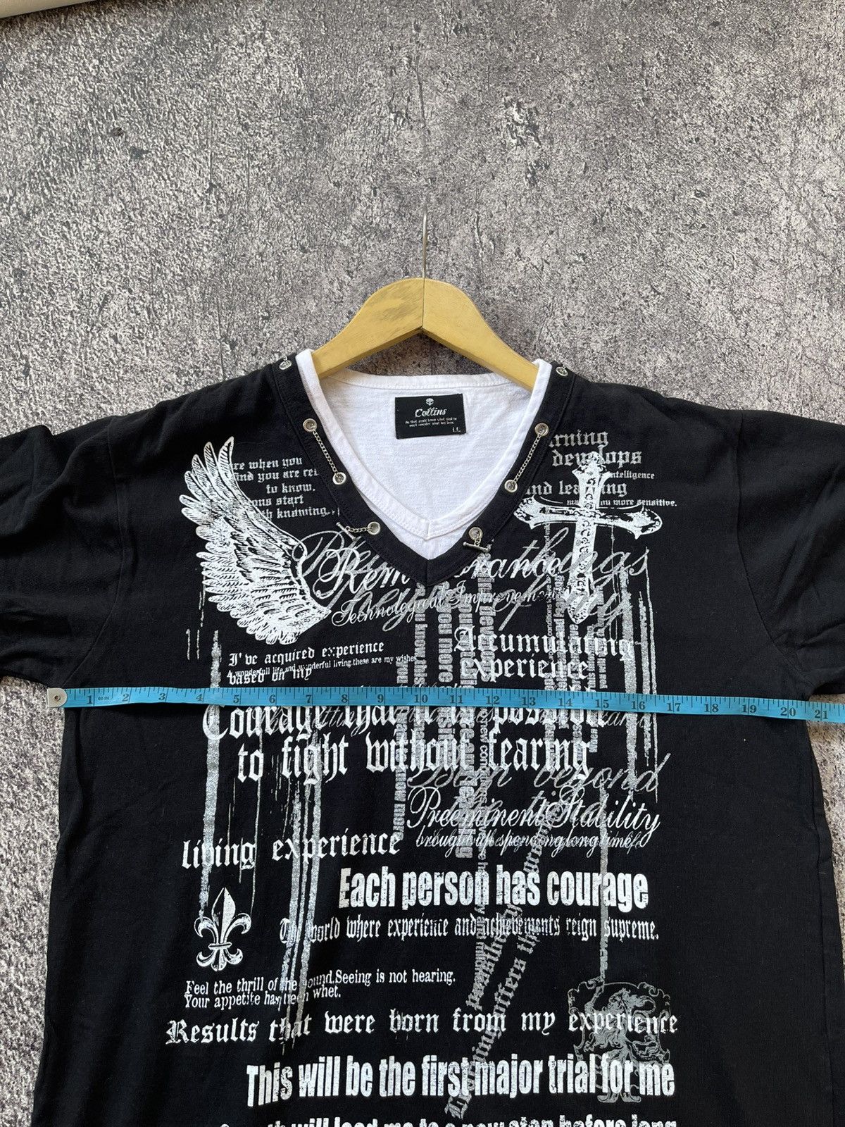 Japanese Brand Y2k Collins ifsixwanine style tee Size US L / EU 52-54 / 3 - 10 Thumbnail