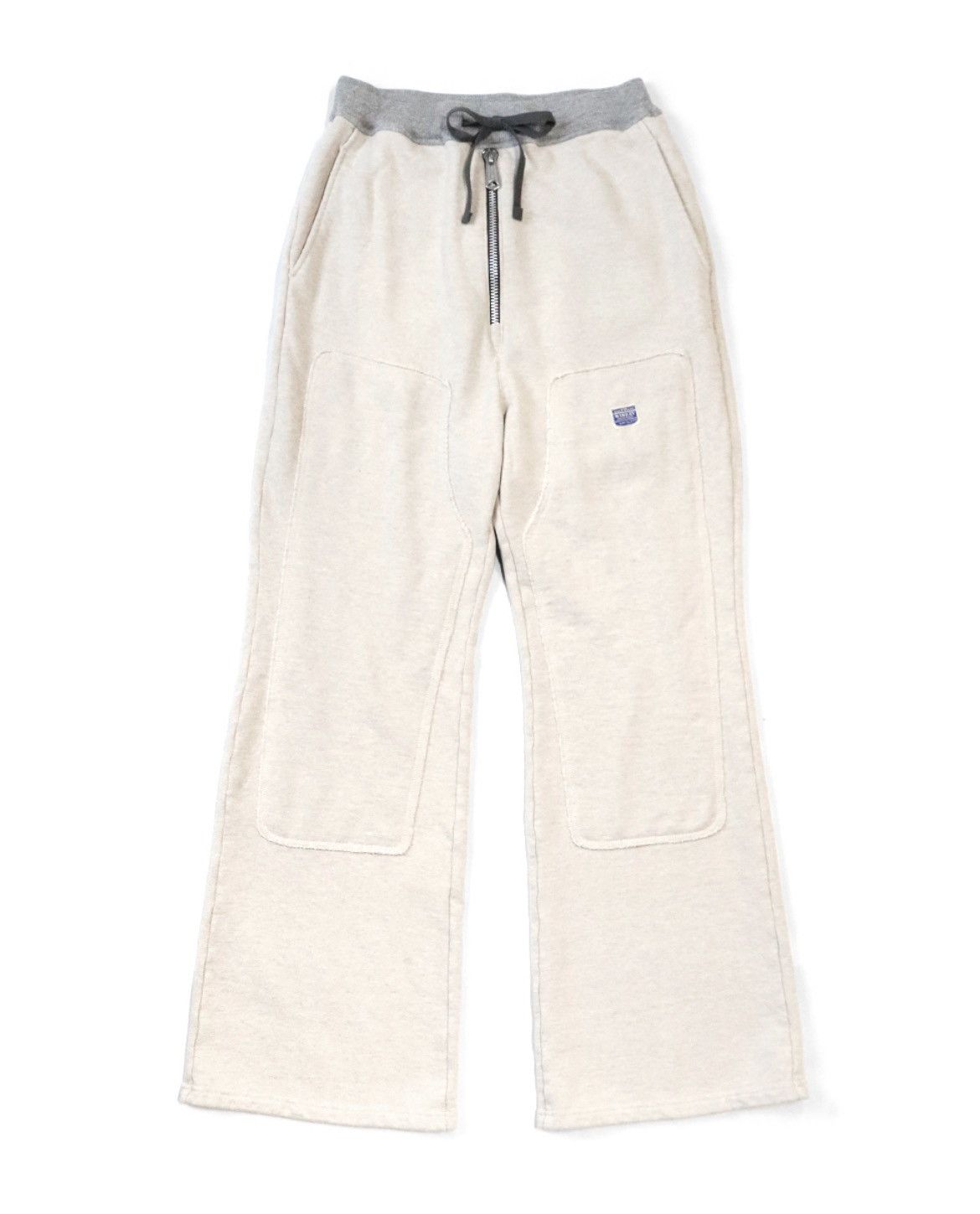 image of Kapital Zipper Double Knee Sweatpants Size 1 in Off White, Men's