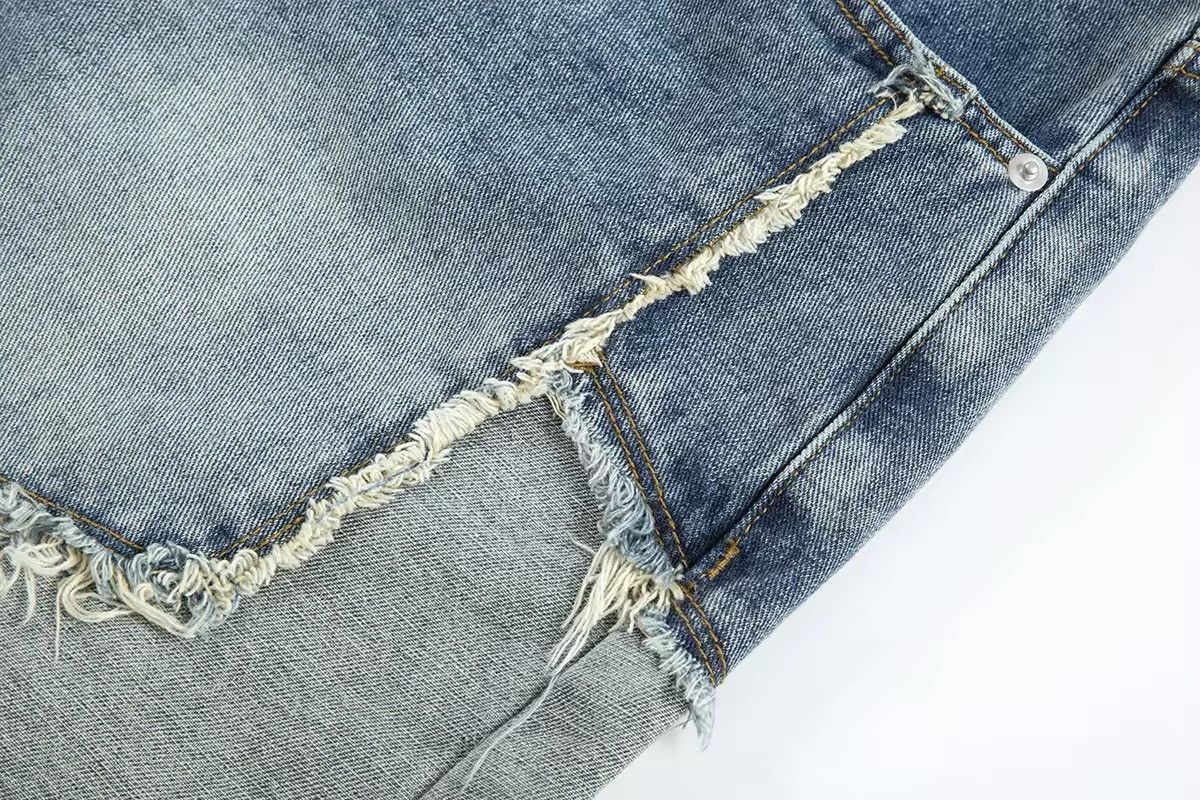 Jean Stars Patchwork Baggy Washed Shorts Jean Size US 32 / EU 48 - 7 Thumbnail