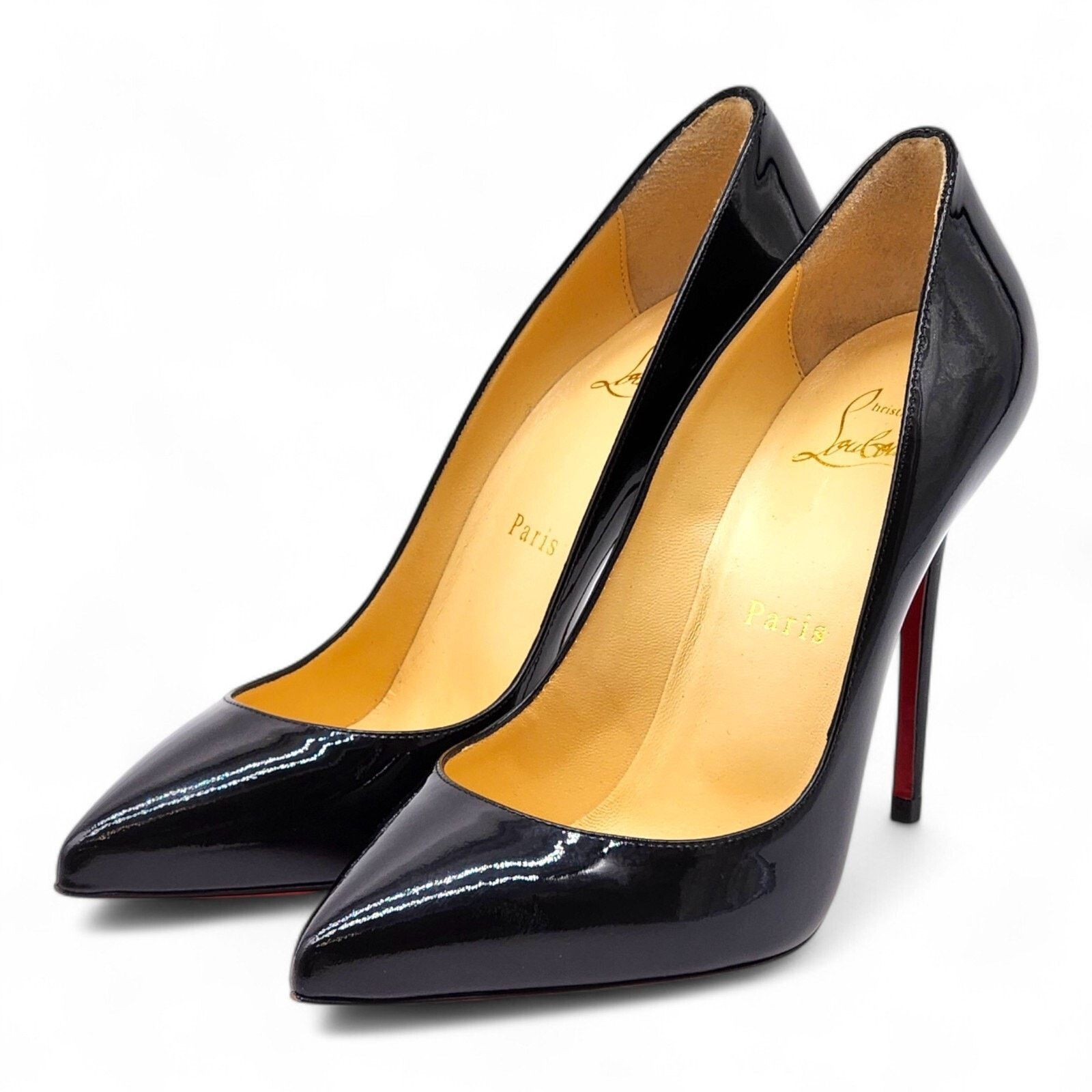 Christian Louboutin Patent Leather Kate 100Mm Pumps Black Eu 40.5 Us 10 Nwb $845 Shoes, Women's