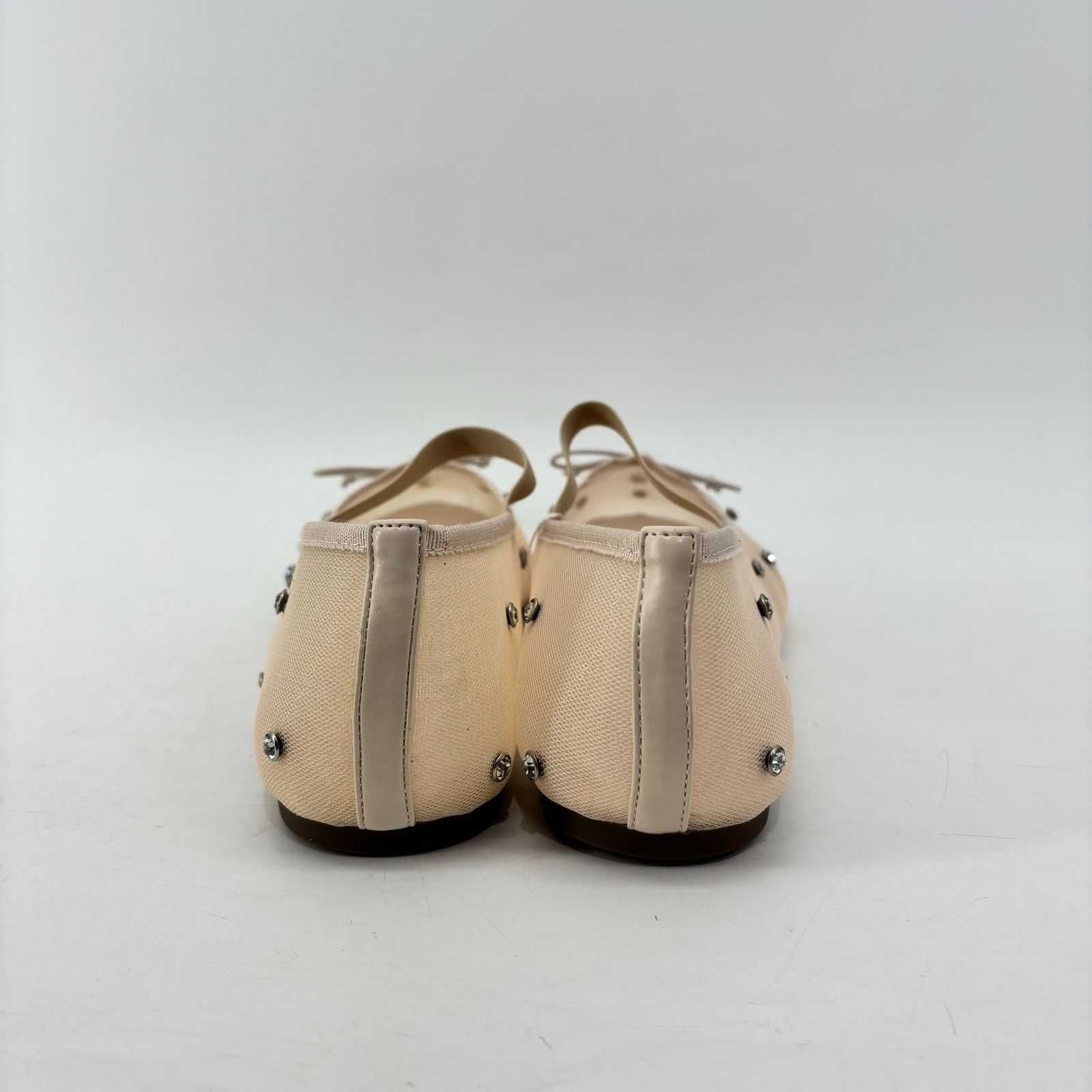 Other Project Cloud Amity Nude Rhinestone Ballet Flats Mesh Bow Size US 11 / IT 41 - 5 Thumbnail